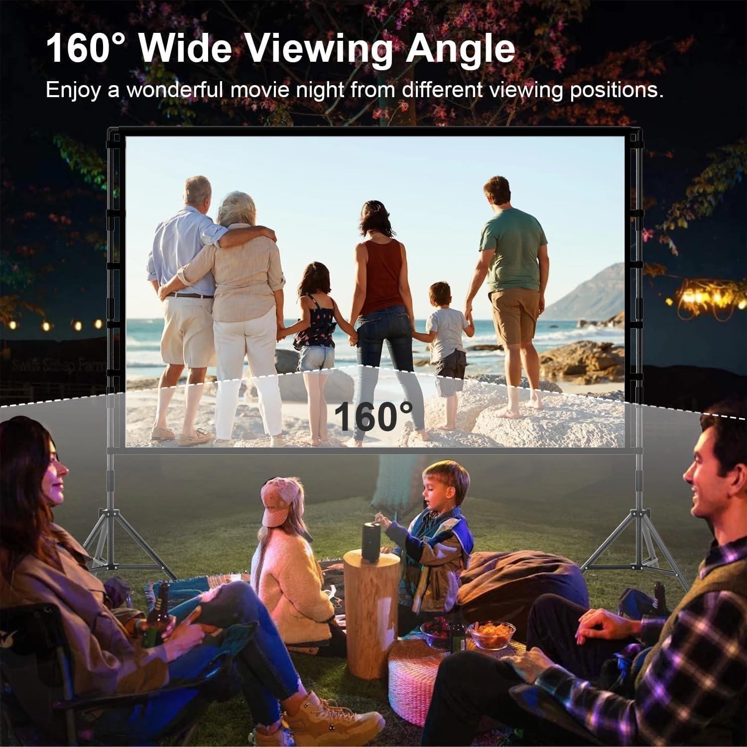 Pantalla de Proyector Portátil TOWOND 120" 16:9 HD Antiarrugas