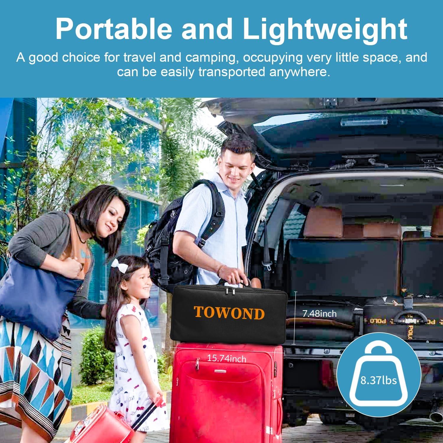 Pantalla de Proyector Towond 120" Plegable HD 16:9 con Soporte