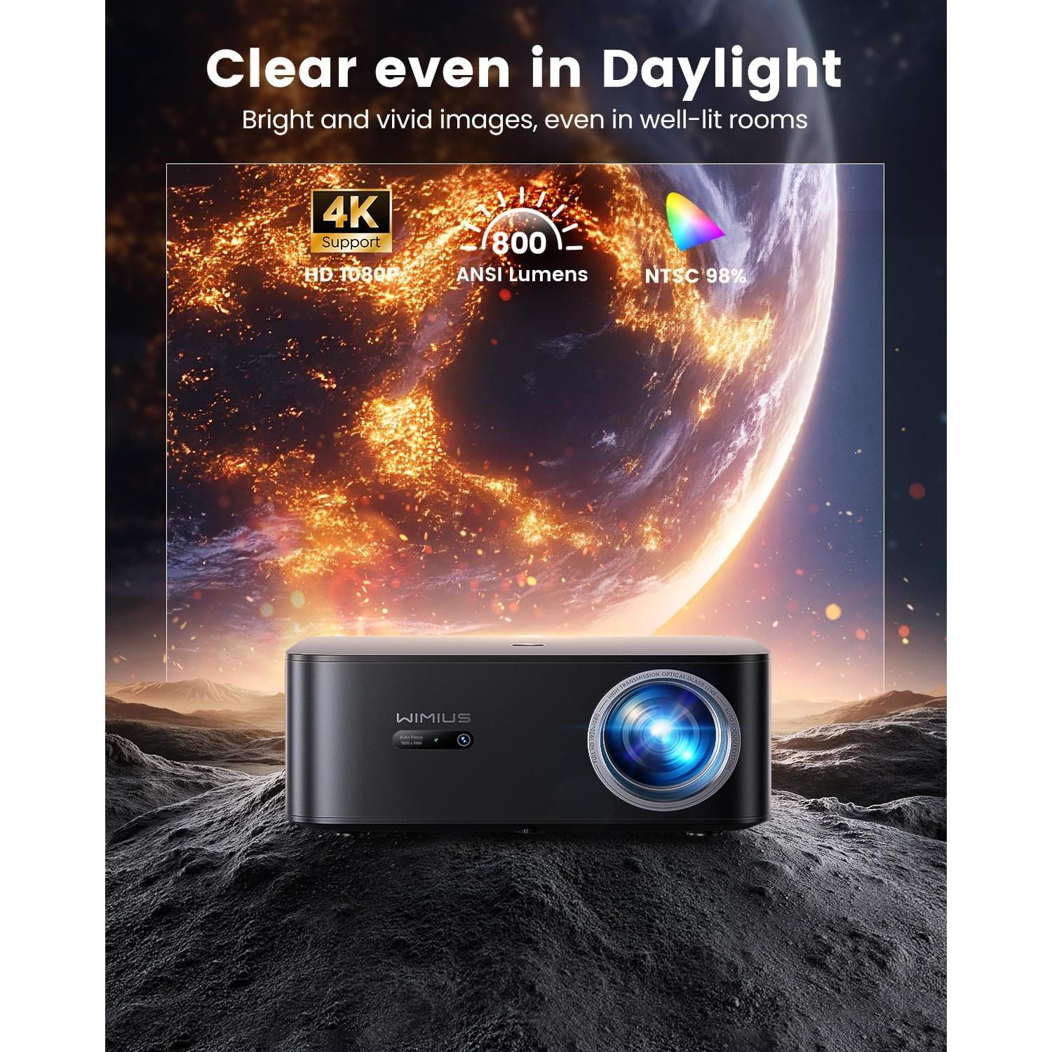 Proyector WiMiUS K13 4K Inteligente con Google TV y Wi-Fi 6