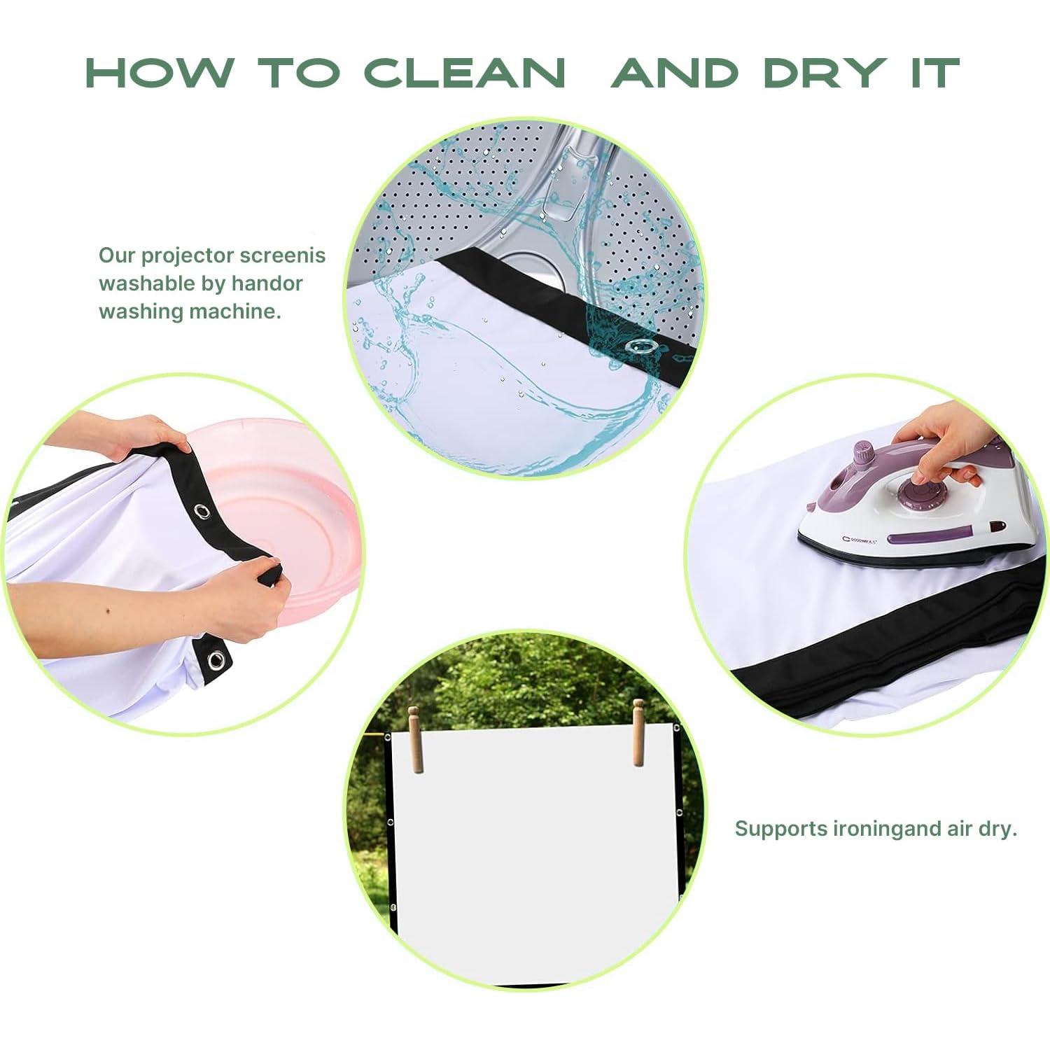 Pantalla de Proyector AAJK 100" Plegable 16:9 Lavable