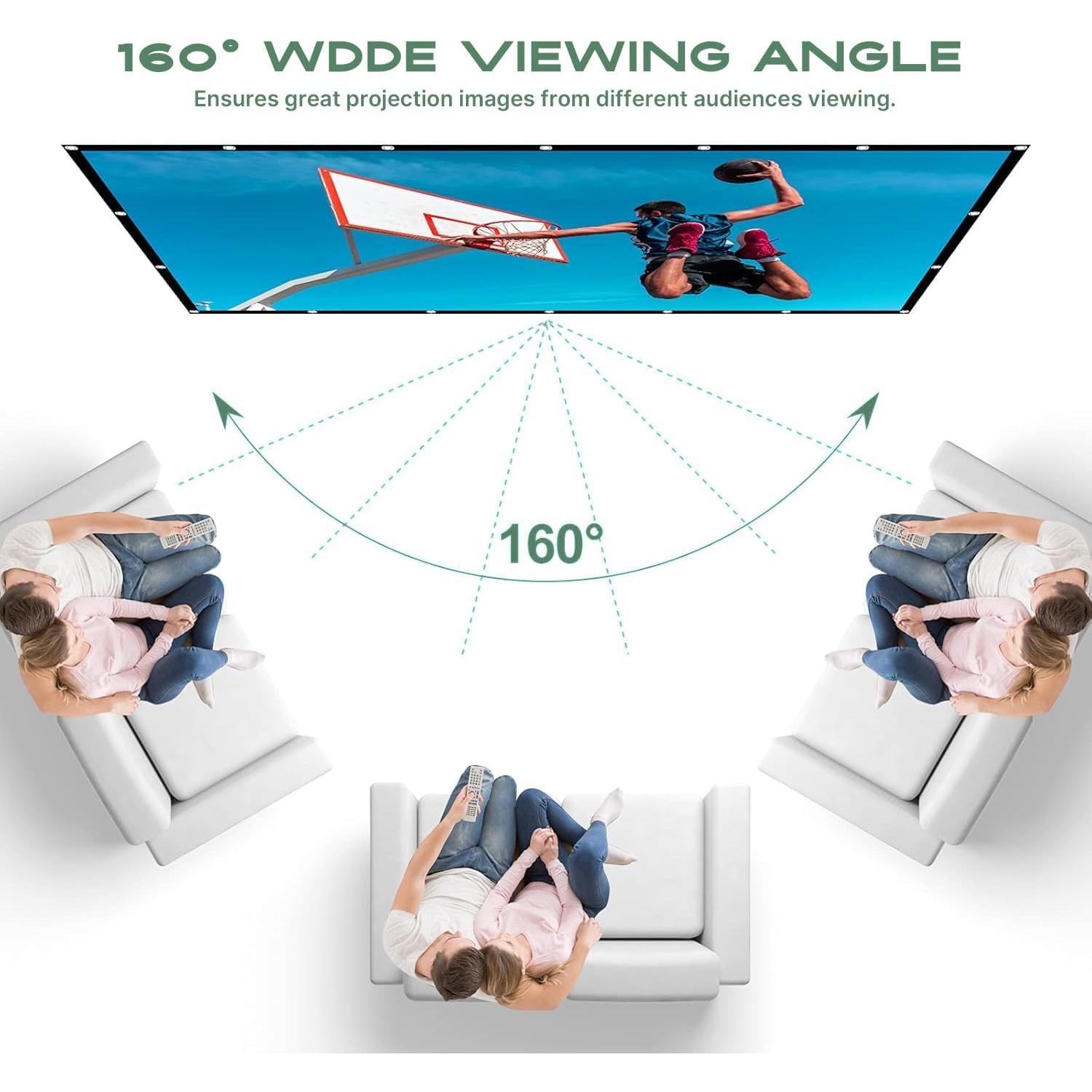 Pantalla de Proyector AAJK 100" Plegable 16:9 Lavable