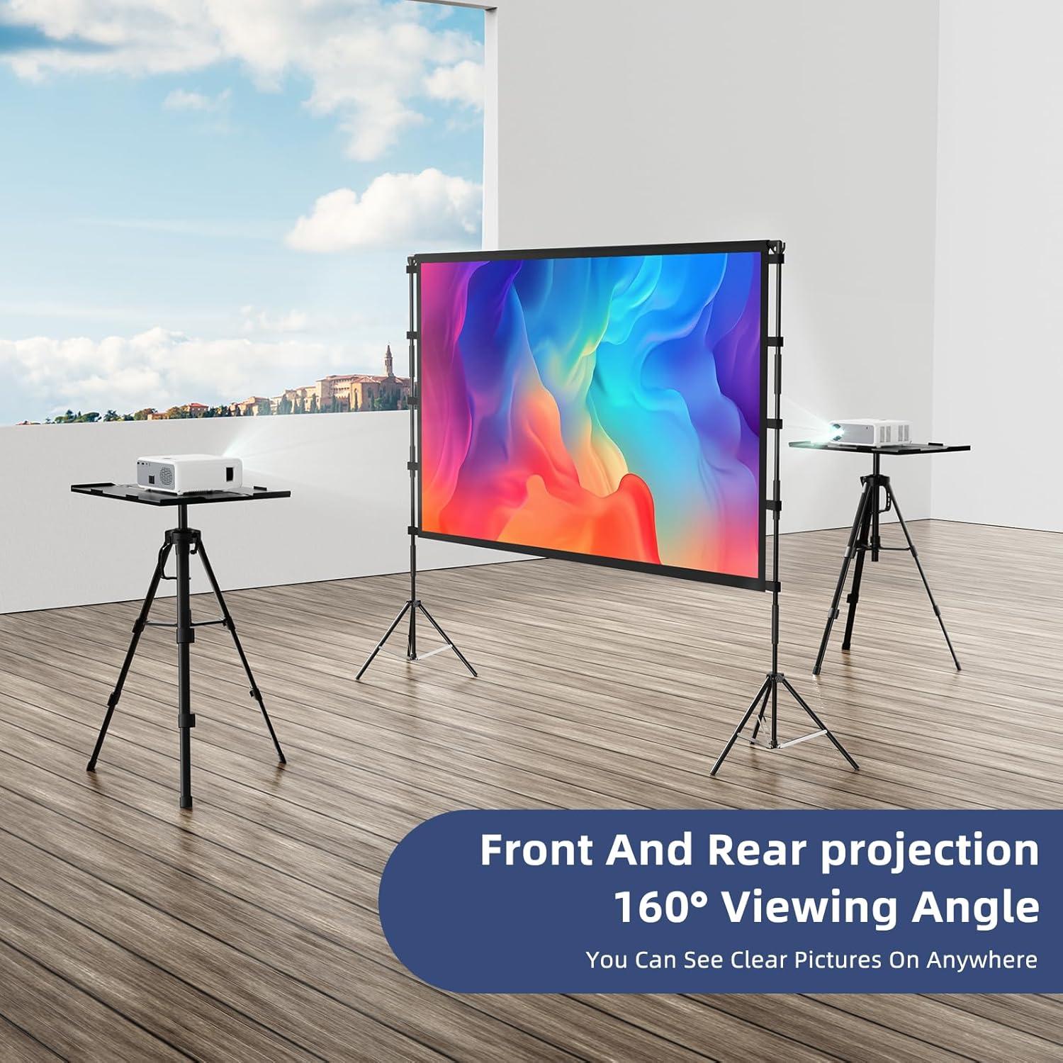 Pantalla de Proyector Vamvo 80" (203.2 cm) Plegable con Soporte