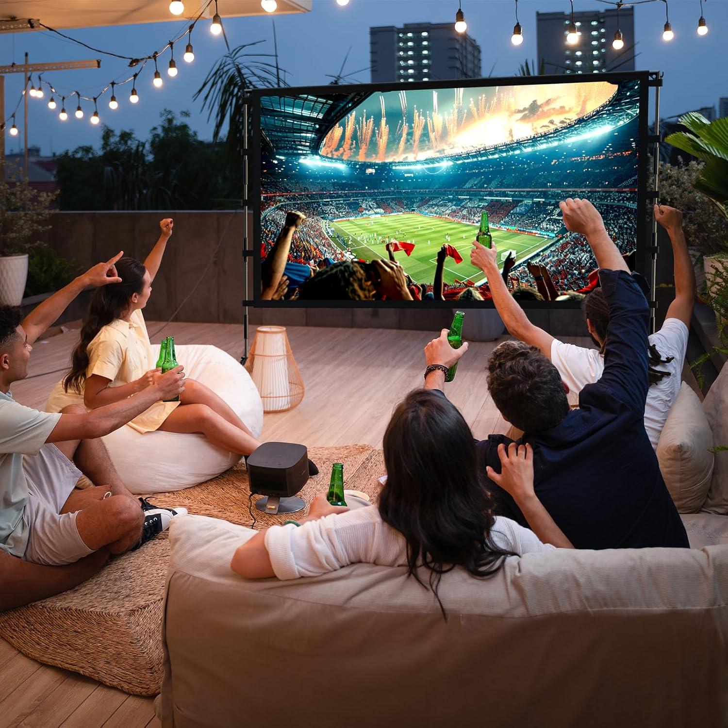 Pantalla de Proyector Vamvo 80" (203.2 cm) Plegable con Soporte