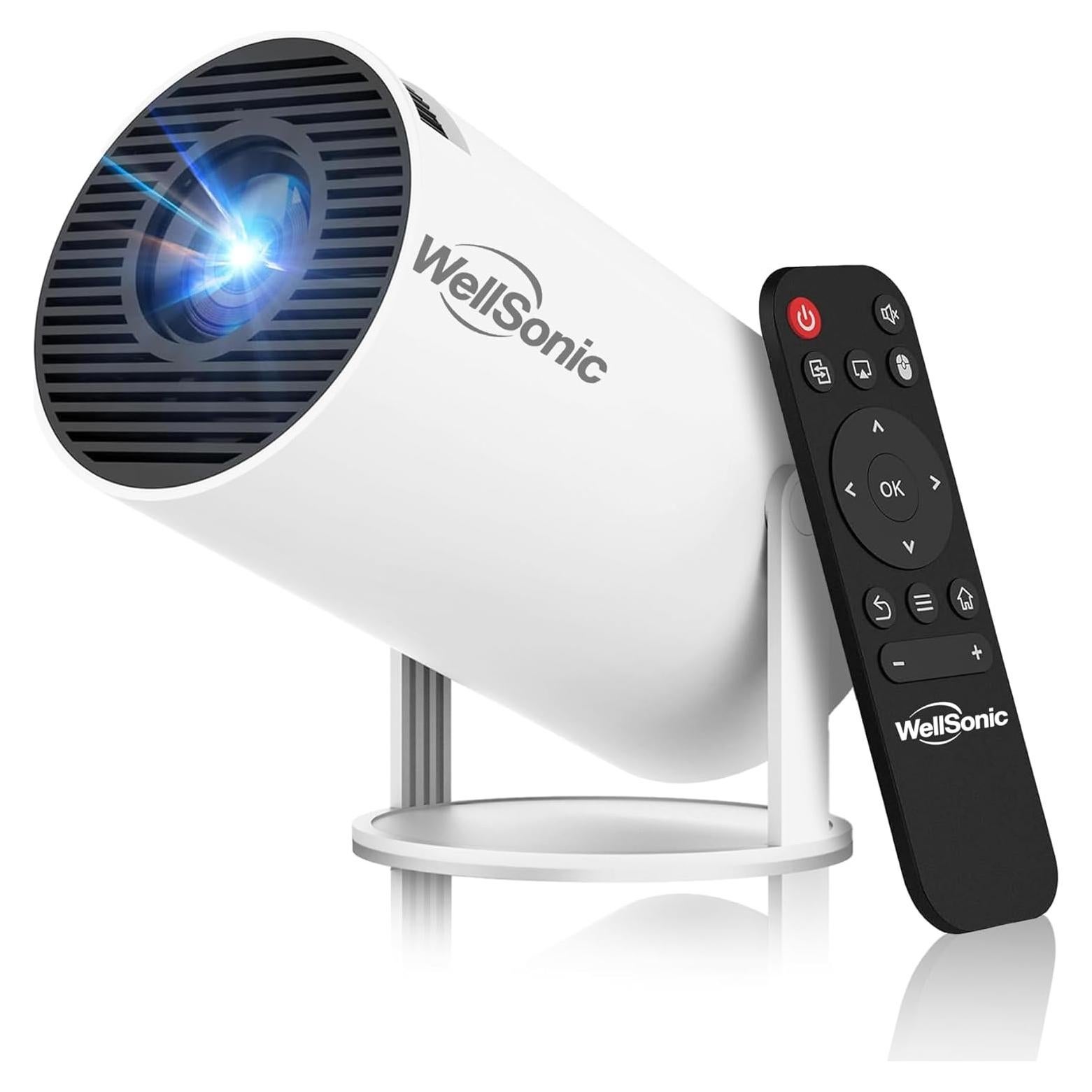 Mini Proyector Portátil WellSonic HY 300 RPO+ 4K WiFi6 Bluetooth