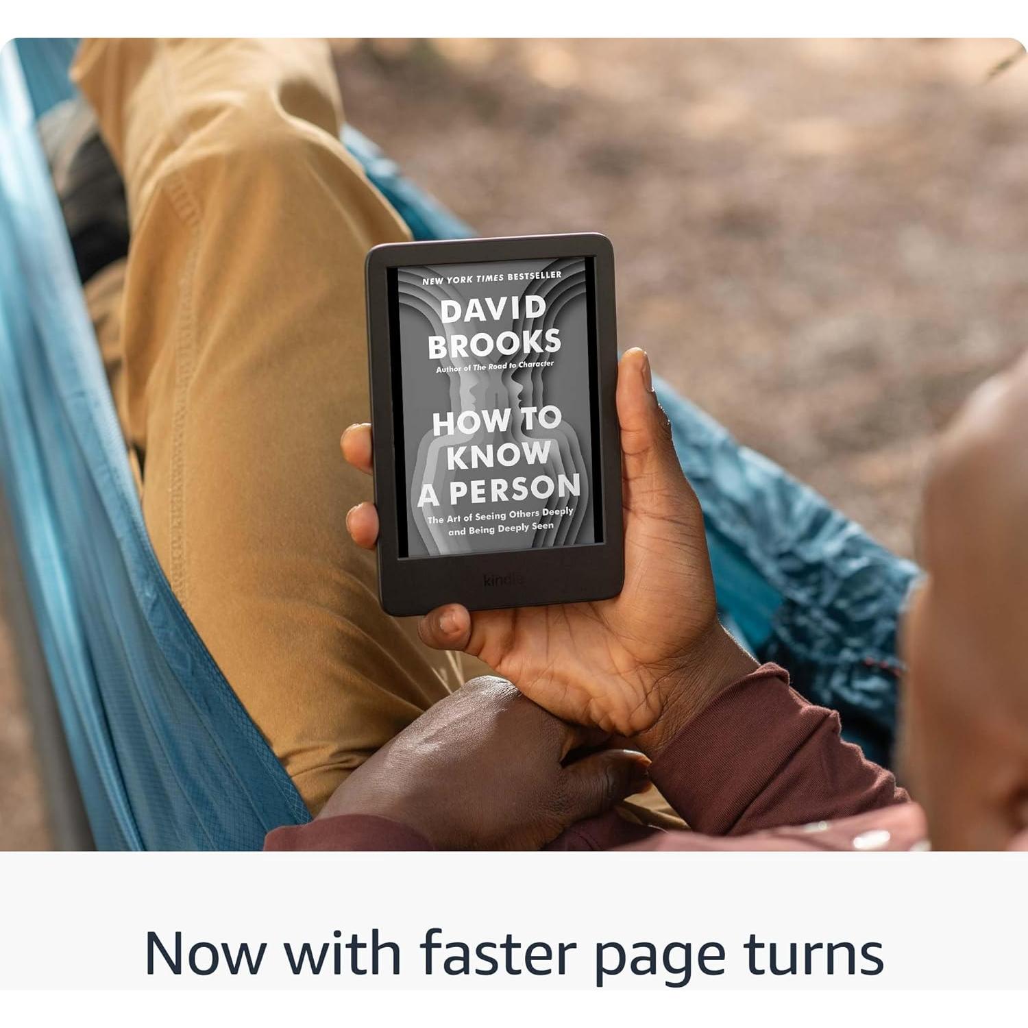 Like-New Amazon Kindle (16 GB) - Lightest and most compact Kindle, with glare-free display, faster page turns, adjustable front light, and long battery life - Black