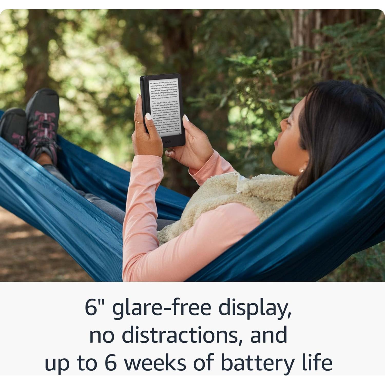 Like-New Amazon Kindle (16 GB) - Lightest and most compact Kindle, with glare-free display, faster page turns, adjustable front light, and long battery life - Black