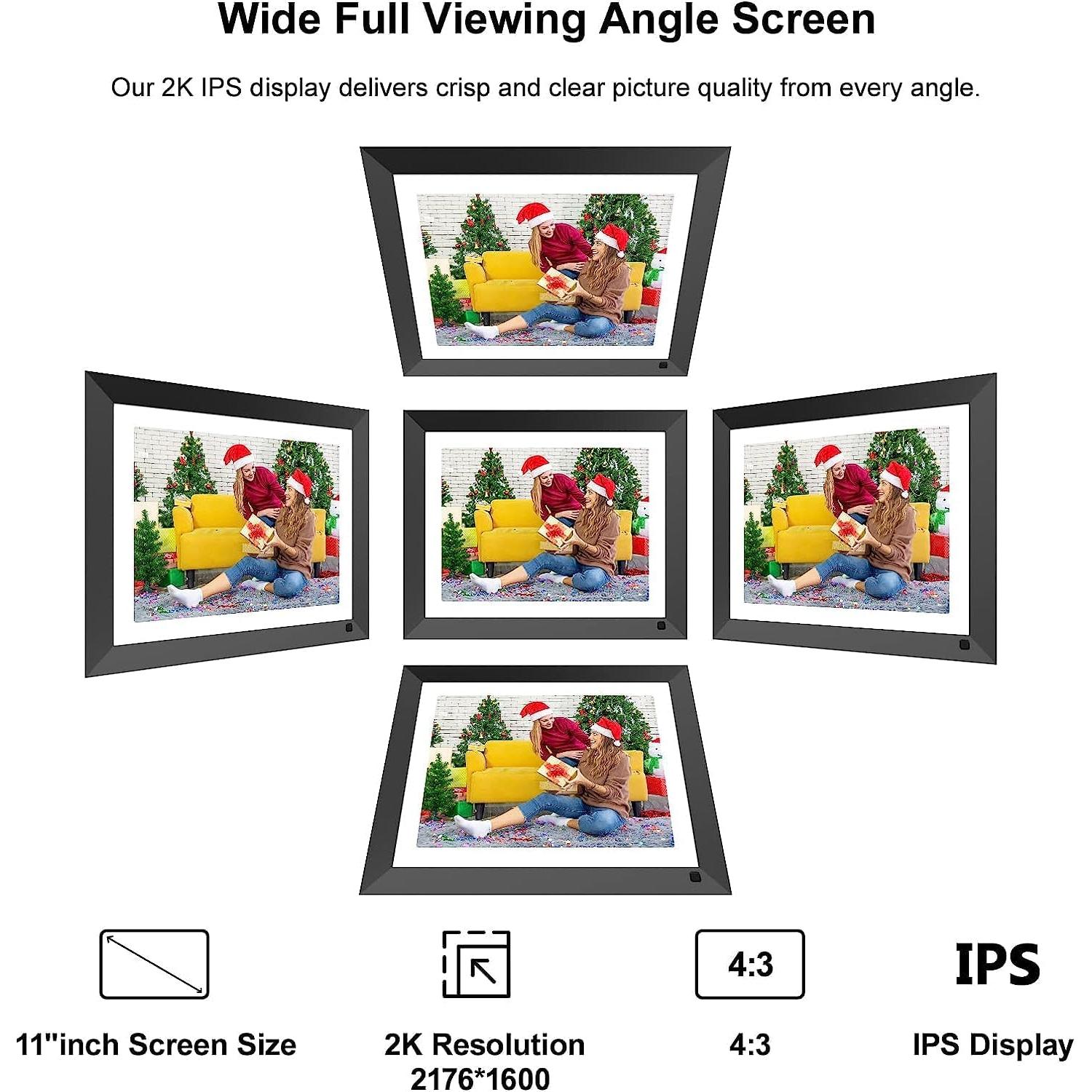 Marco Digital de Fotos WiFi FULLJA 11" 16GB Pantalla Táctil