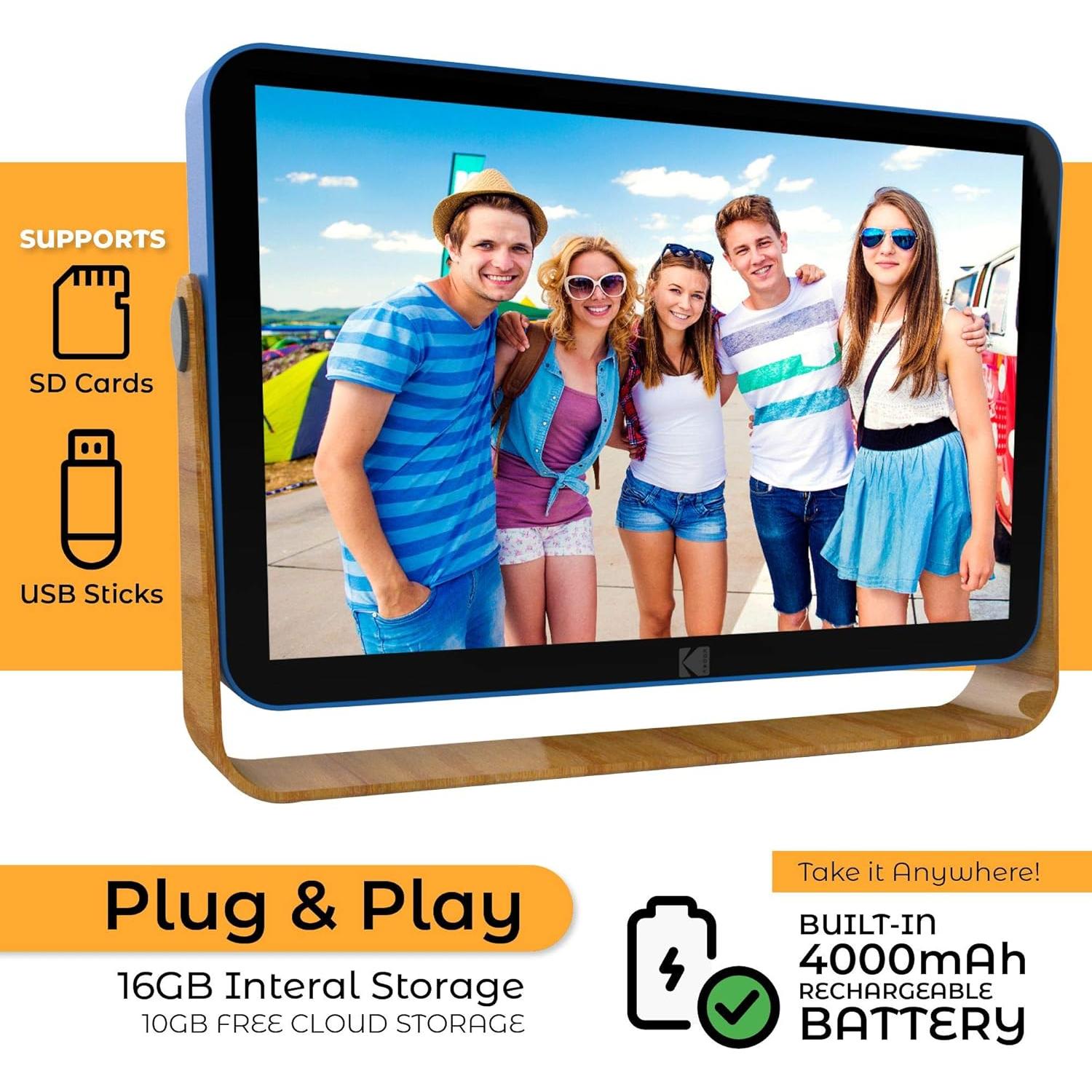 Marco de Fotos Digital Kodak 10" Wi-Fi Oro Rosa 4000mAh