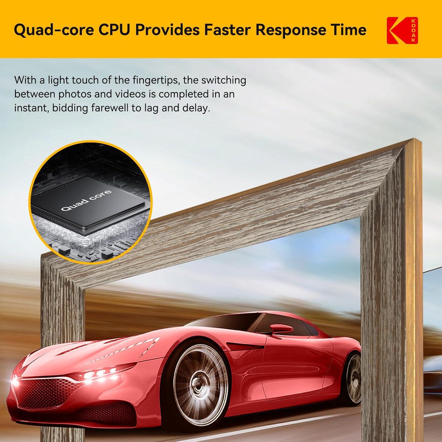 KODAK Marco de Fotos Digital 10.1" Madera WiFi 32GB HD