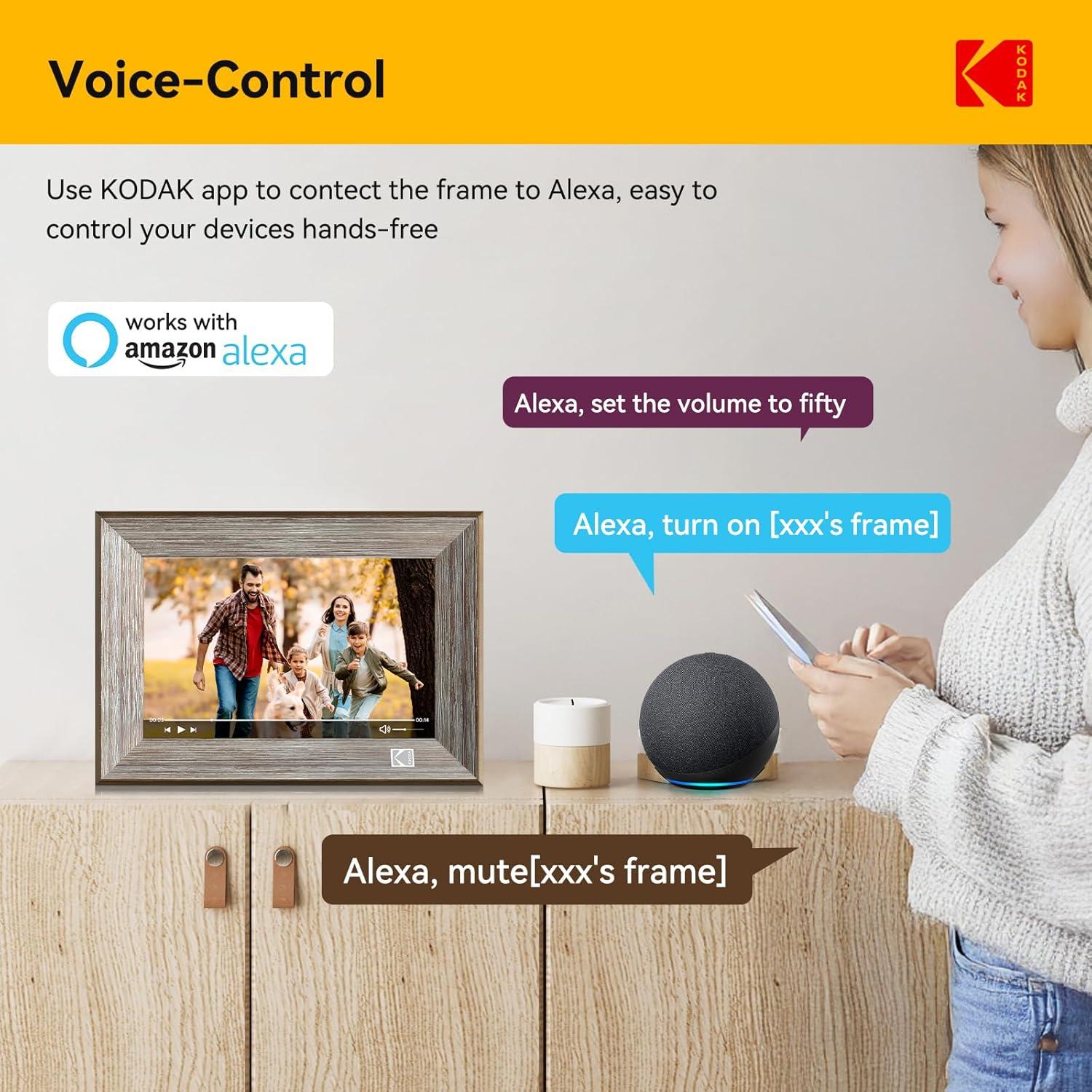 KODAK Marco de Fotos Digital 10.1" Madera WiFi 32GB HD