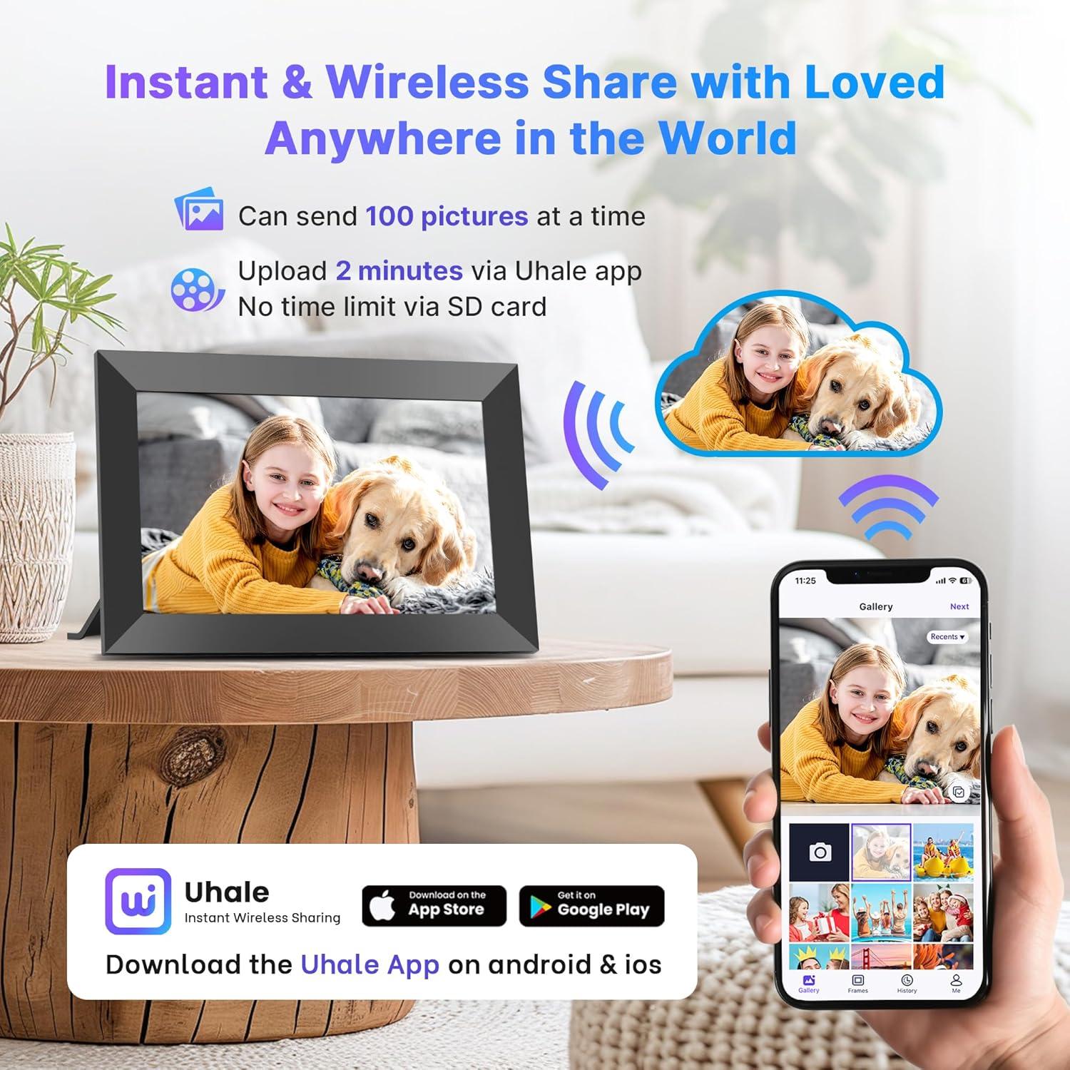 Marco de Fotos Digital MaxAngel 10.1" HD WiFi 32GB