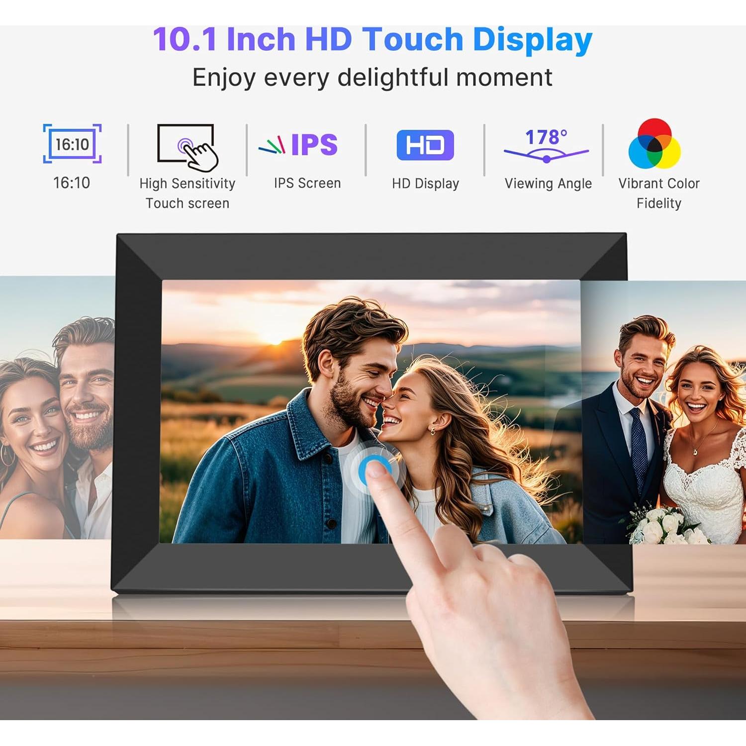 Marco de Fotos Digital MaxAngel 10.1" HD WiFi 32GB