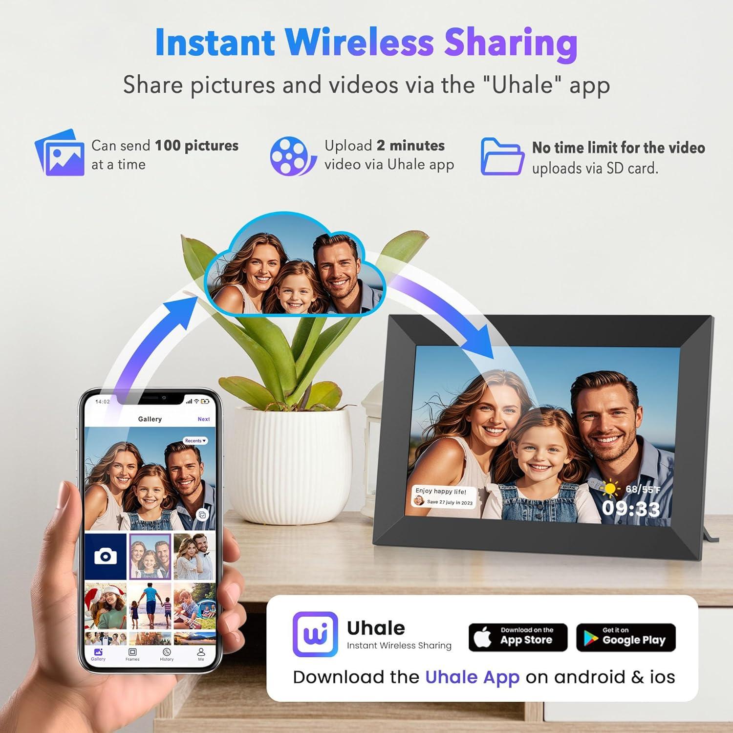 Marco Digital de Fotos 10.1" WONNIE HD 1280x800 32GB