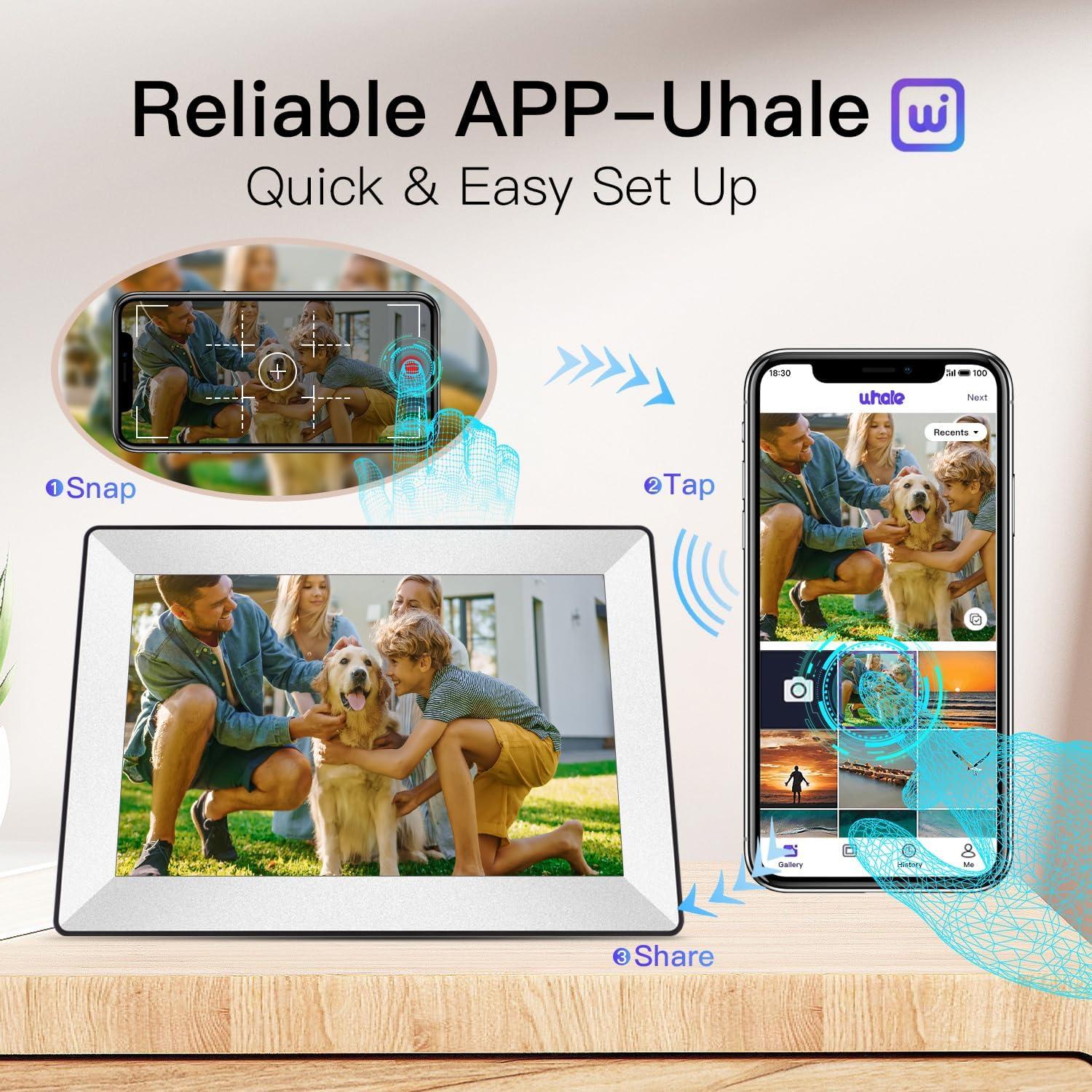 Marco de Fotos Digital Uhale 10.1" WiFi 1280x800 IPS 16GB