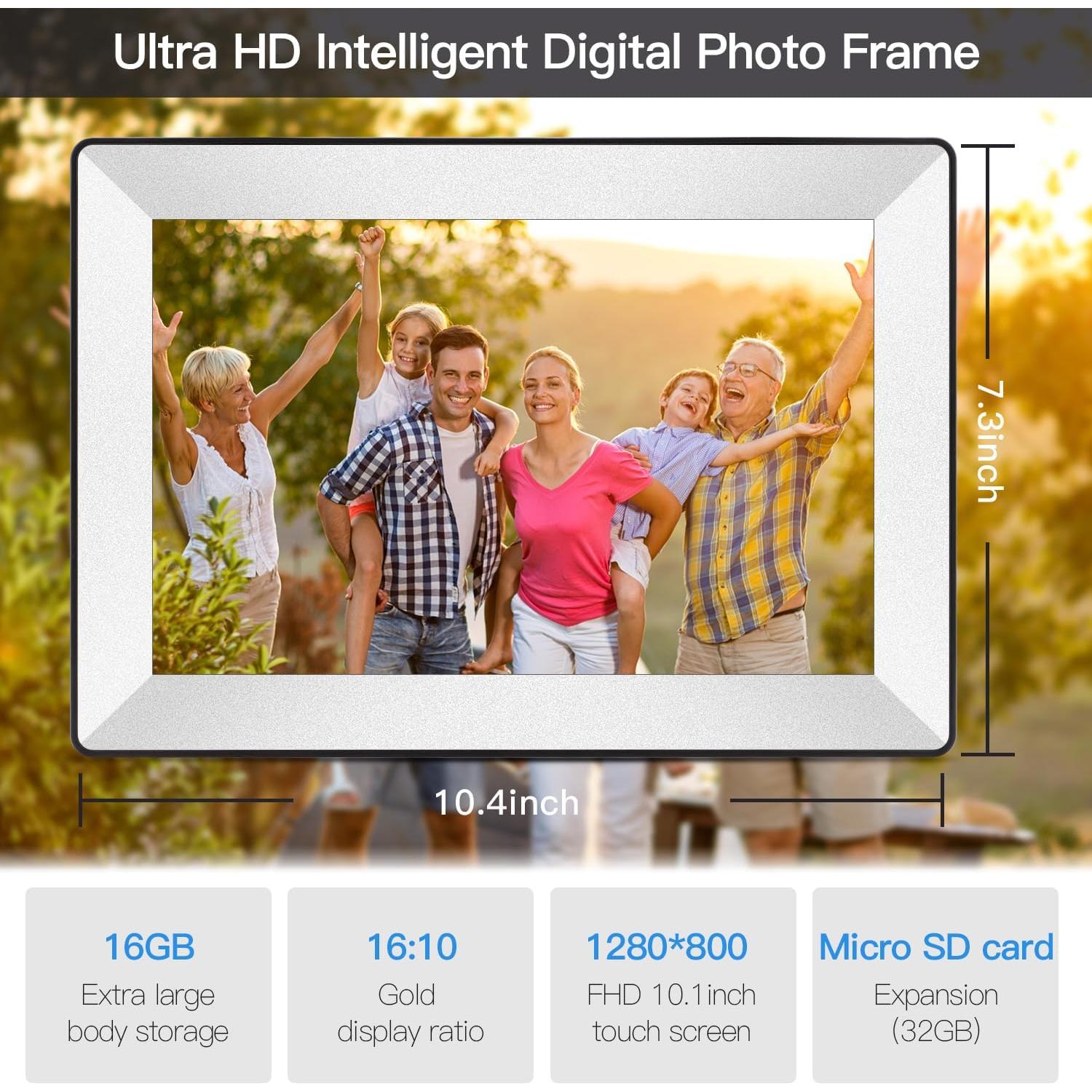 Marco de Fotos Digital Uhale 10.1" WiFi 1280x800 IPS 16GB