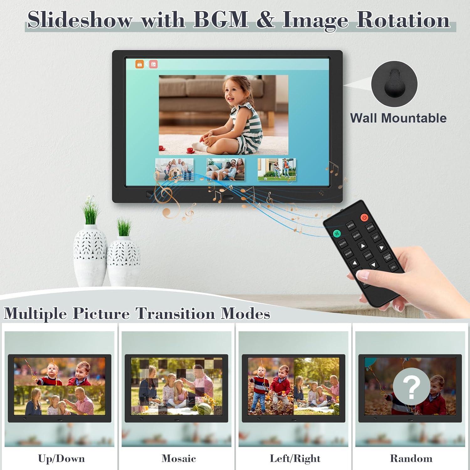 Marco de Fotos Digital KECAG 10.1" HD 1920x1080 con USB 32GB