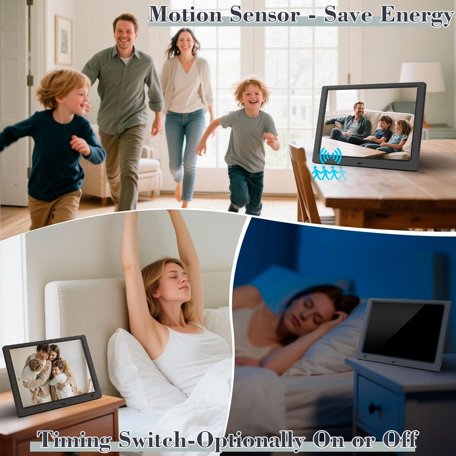 Marco de Fotos Digital KECAG 10.1" HD 1920x1080 con USB 32GB