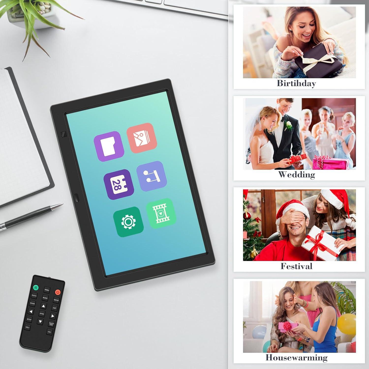 Marco de Fotos Digital KECAG 10.1" HD 1920x1080 con USB 32GB