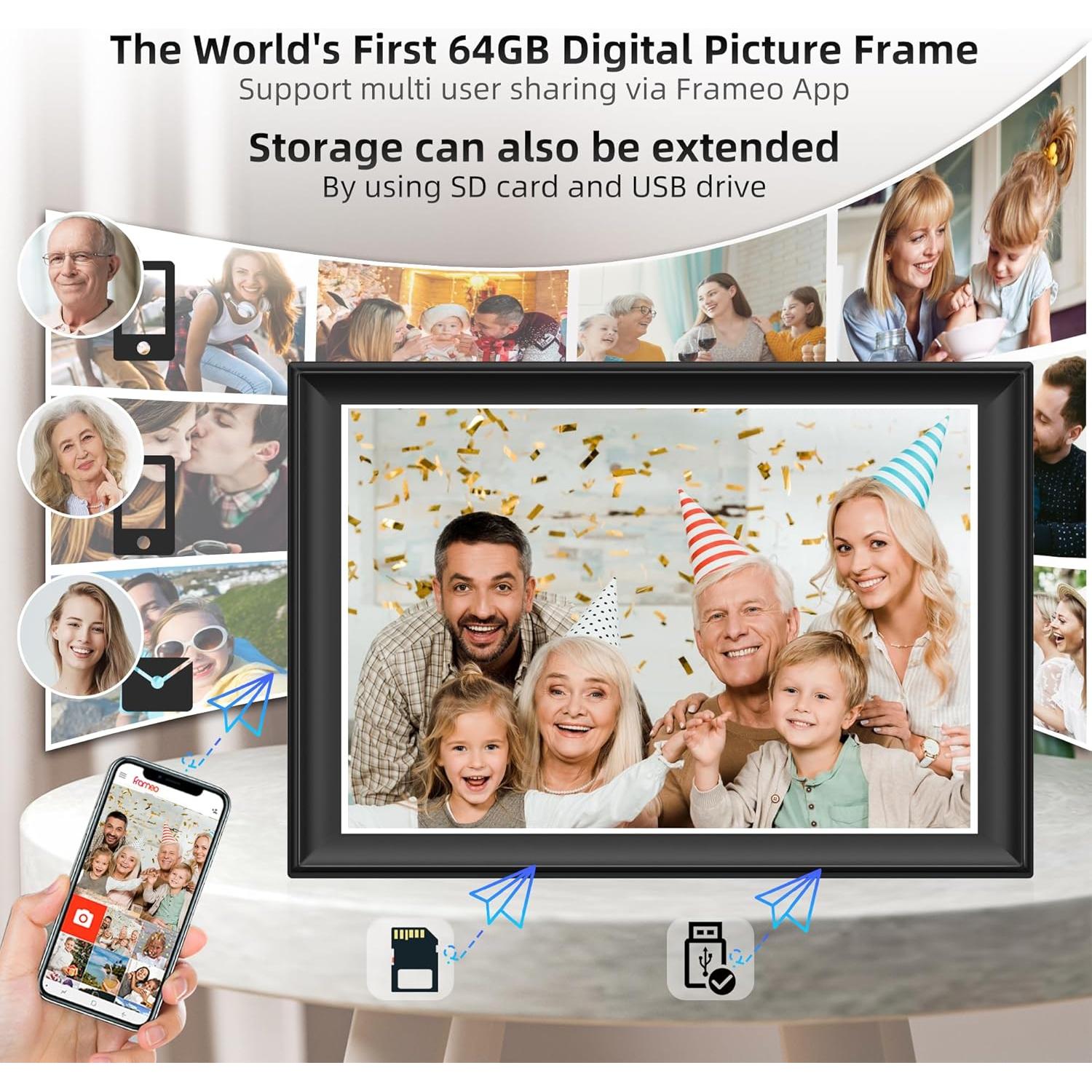 Marco de Fotos Digital REUMAR 11" 64GB WiFi 1920x1280