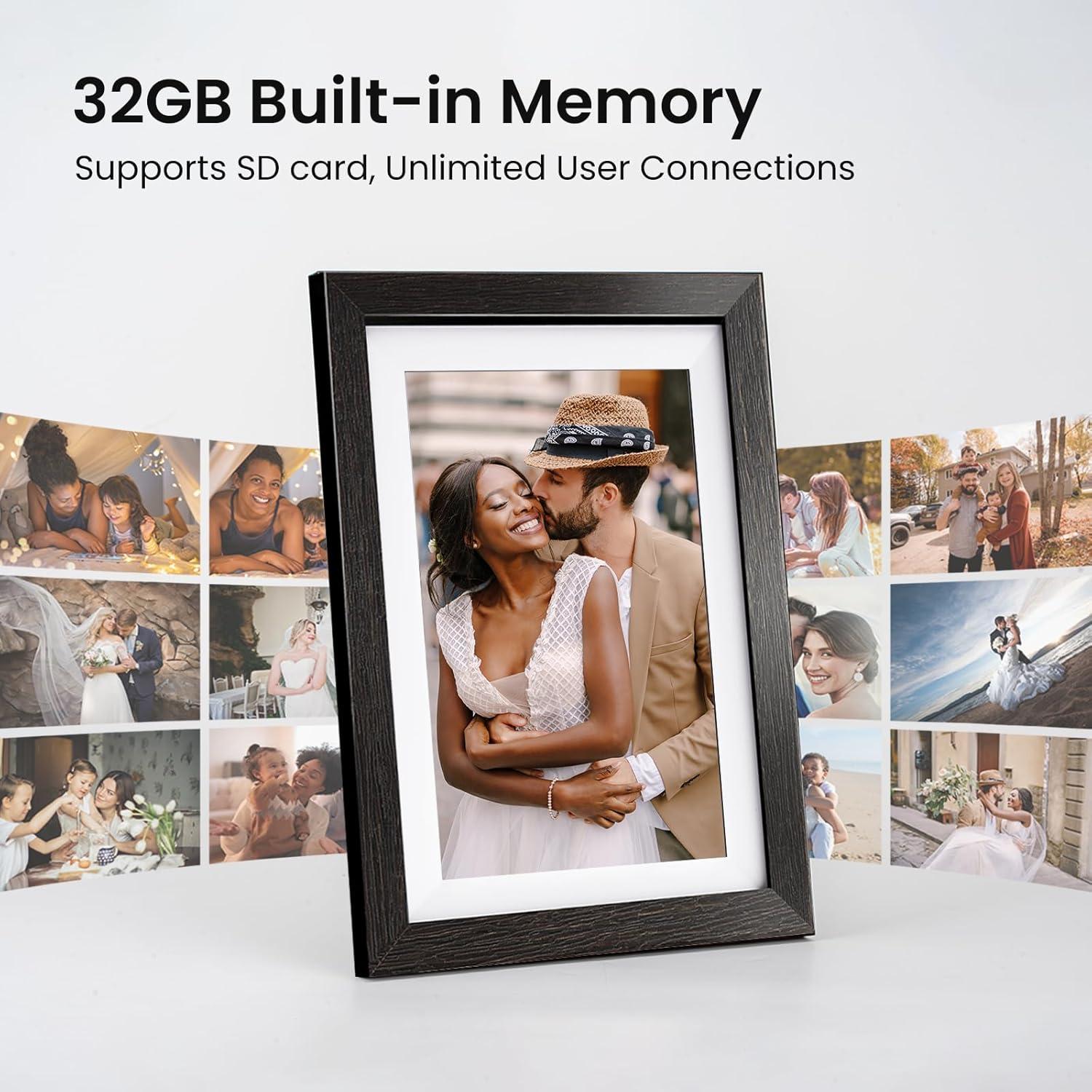 Marco de fotos digital BIHIWOIA 10.1" WiFi 32GB IPS