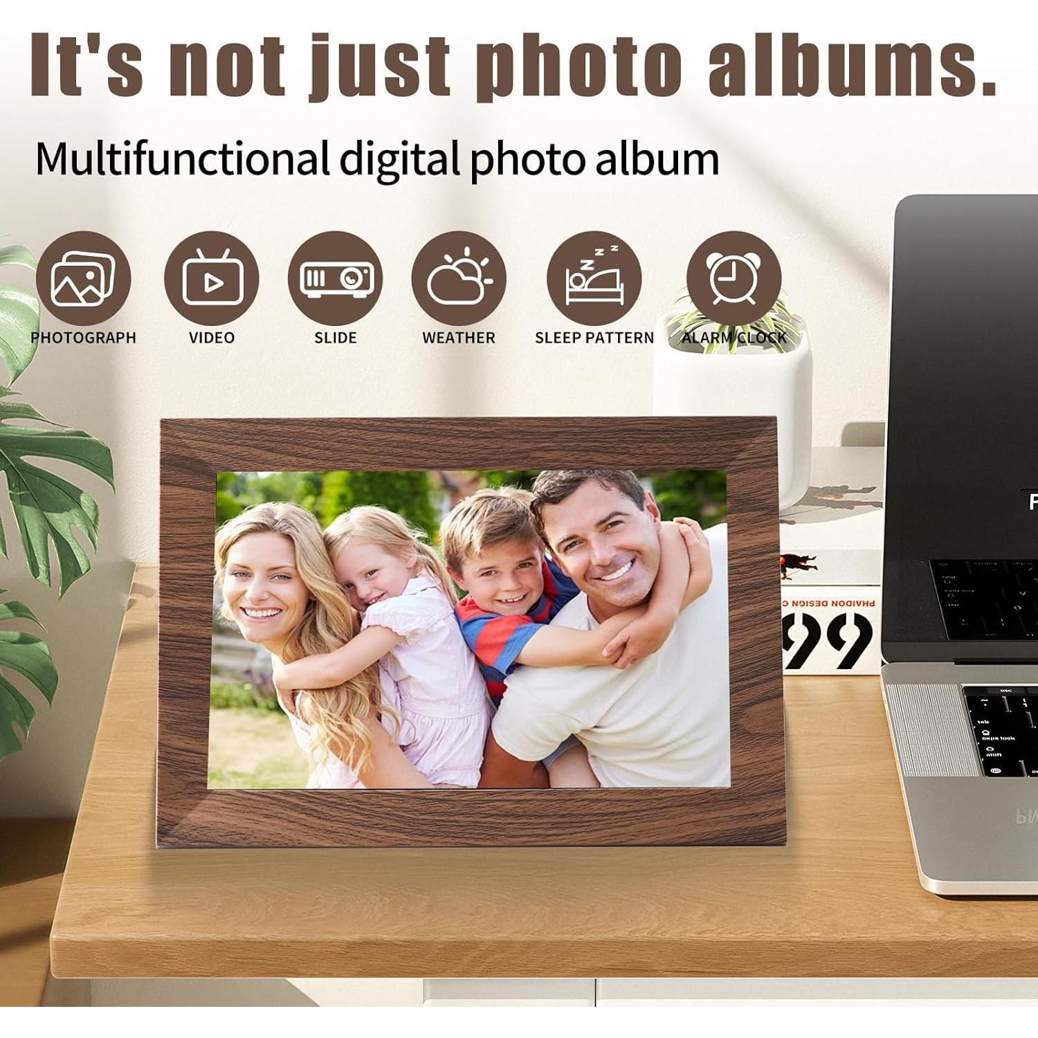 Marco de Fotos Digital FLYZUNI 10.1" WiFi 32GB Pantalla IPS