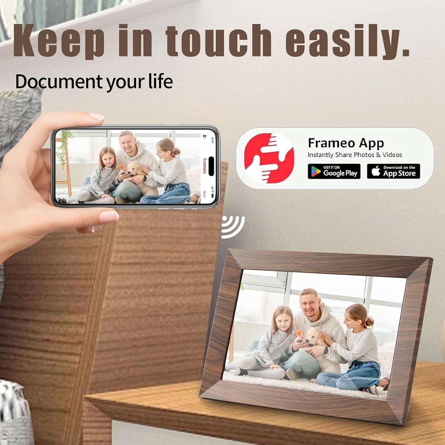 Marco de Fotos Digital FLYZUNI 10.1" WiFi 32GB Pantalla IPS