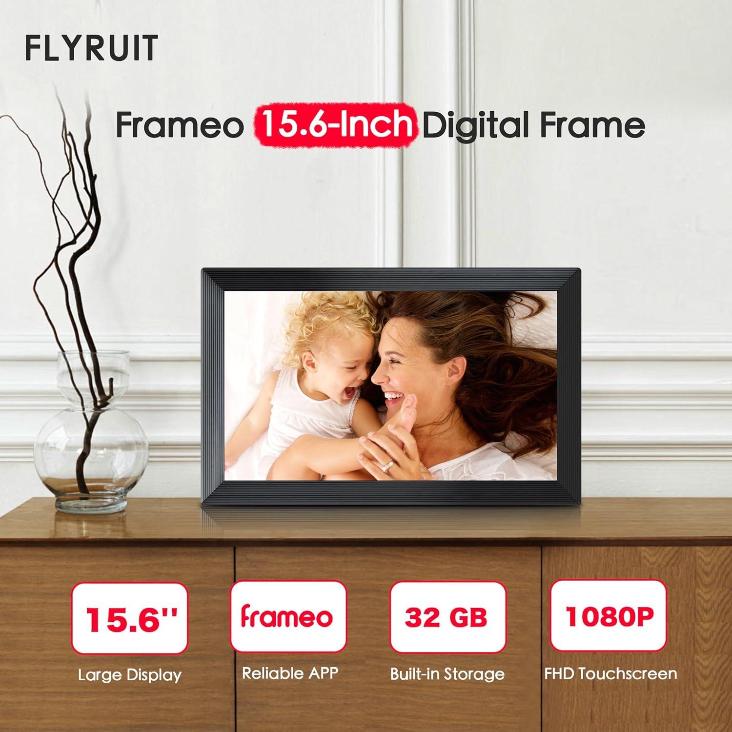 Marco de Fotos Digital Flyruit 15.6" WiFi FHD 32GB