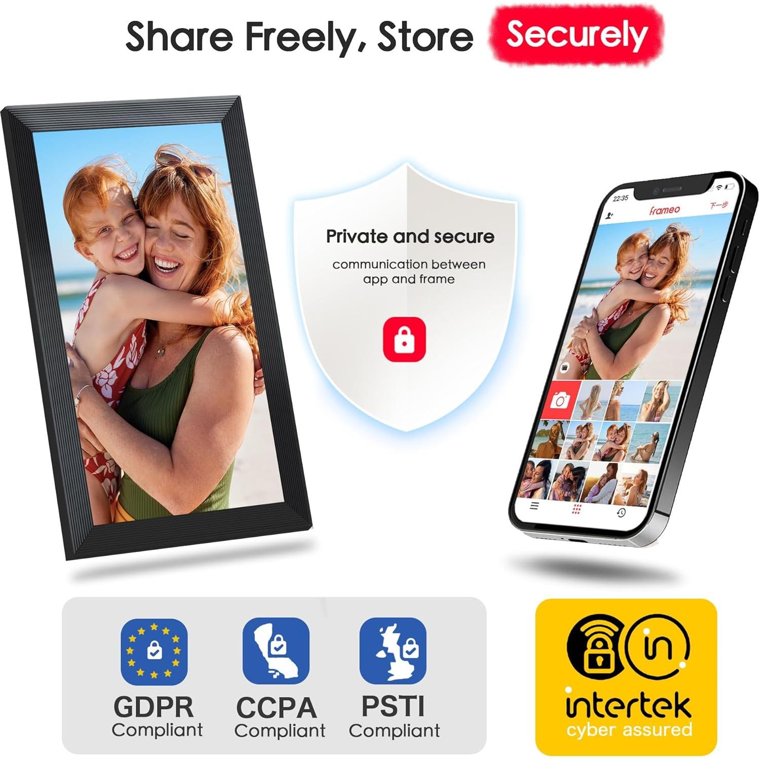 Marco de Fotos Digital Flyruit 15.6" WiFi FHD 32GB