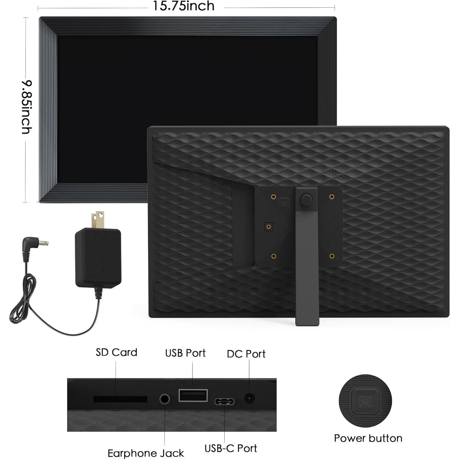 Marco de Fotos Digital Flyruit 15.6" WiFi FHD 32GB