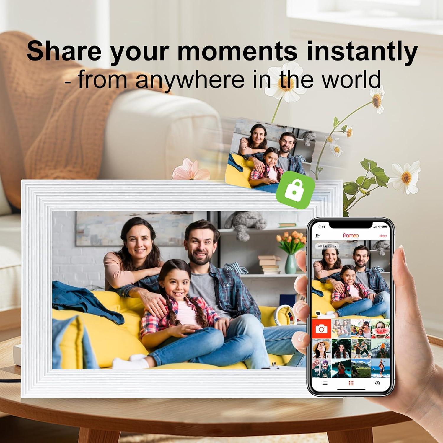 Marco Digital Frameo 10.1" WiFi 32GB Pantalla IPS Blanco