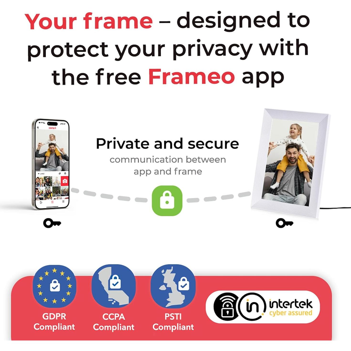 Marco Digital Frameo 10.1" WiFi 32GB Pantalla IPS Blanco