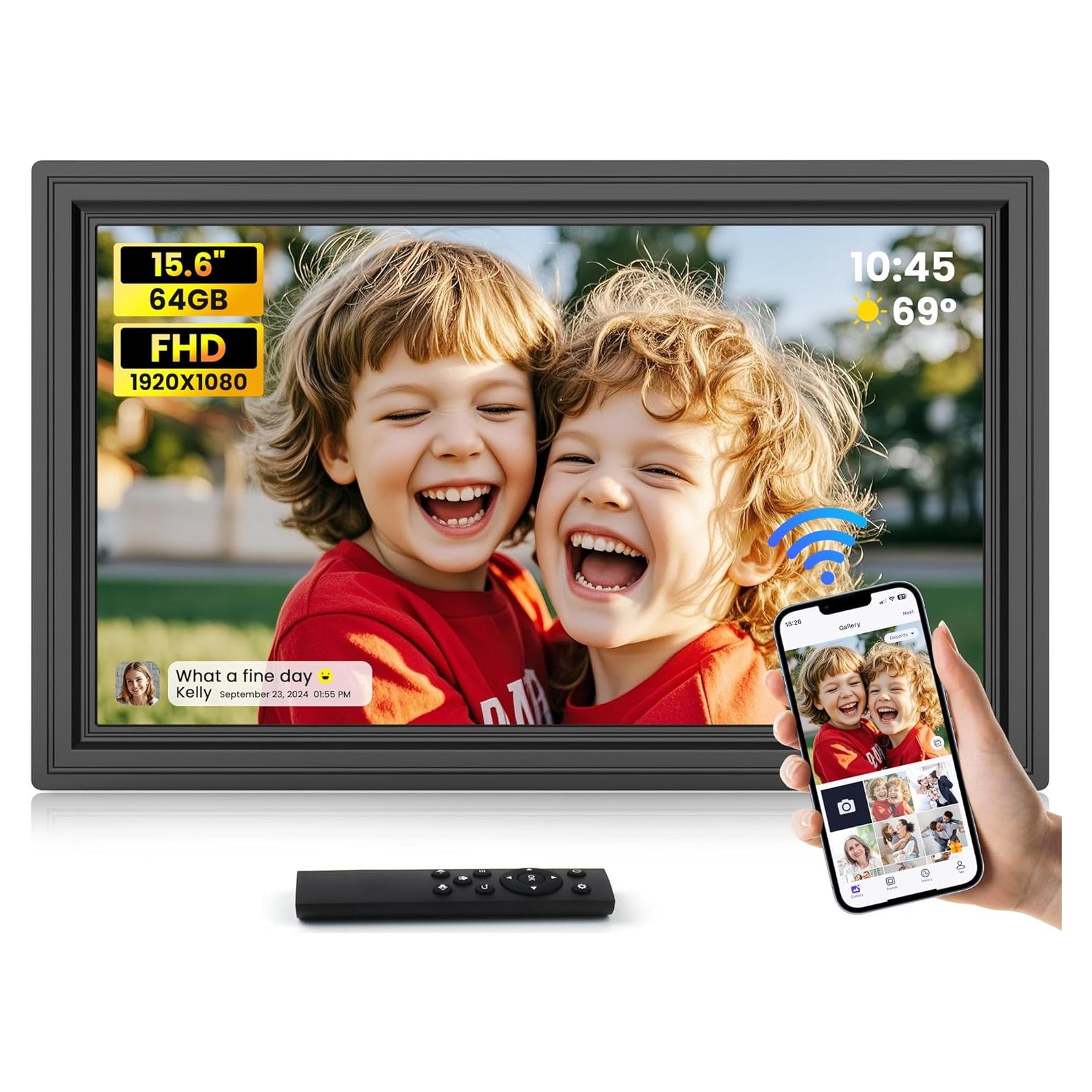 Marco de Fotos Digital Uhale 15.6" FHD 64GB WiFi Control Remoto