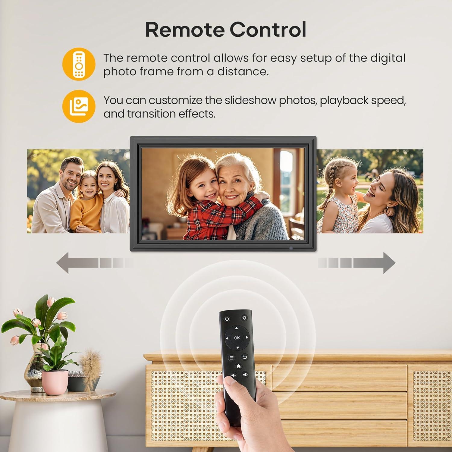 Marco de Fotos Digital Uhale 15.6" FHD 64GB WiFi Control Remoto