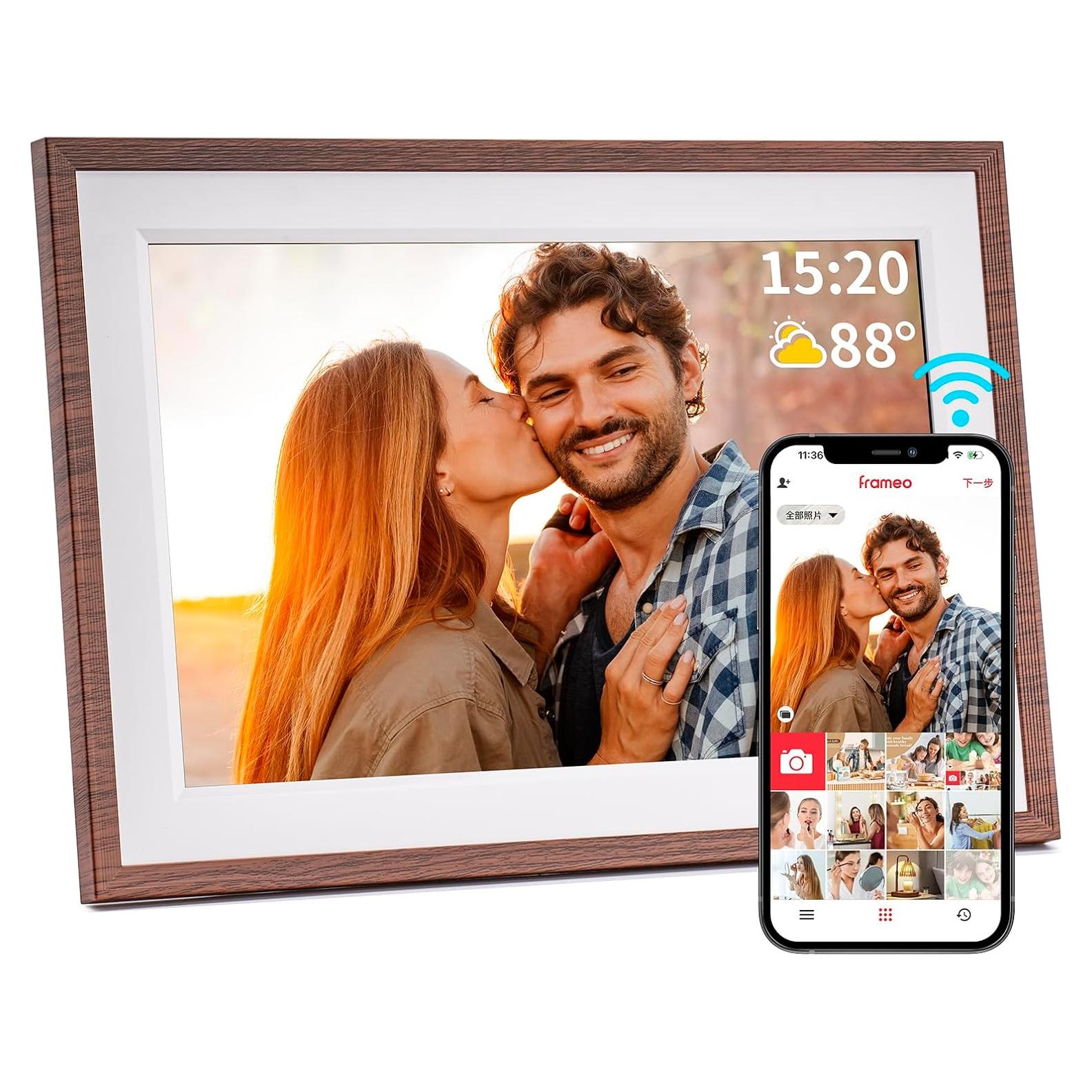 Marco Digital de Fotos WiFi MQQC 10.1" HD 32GB Rotación Automática