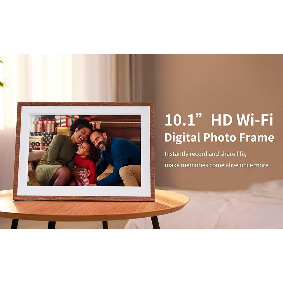 Marco Digital de Fotos WiFi MQQC 10.1" HD 32GB Rotación Automática