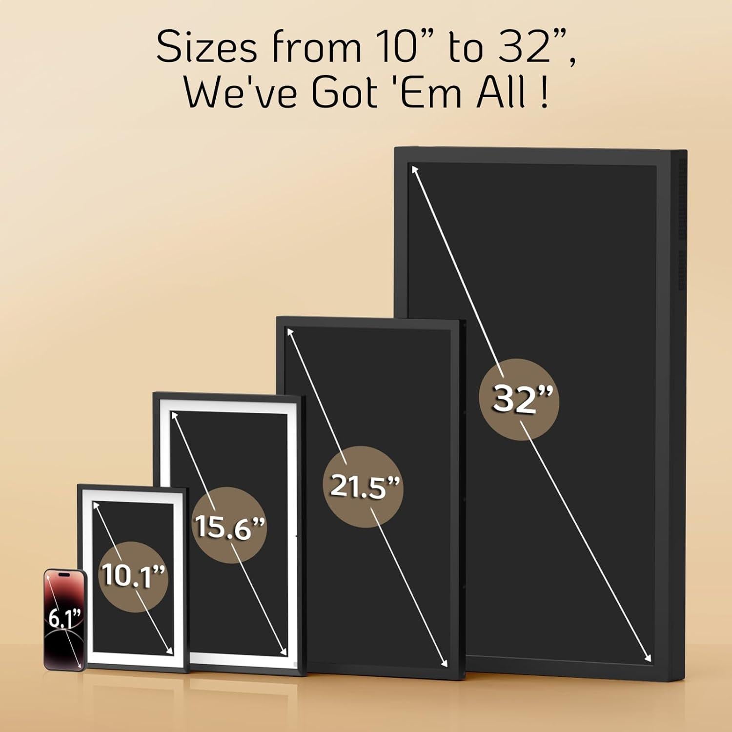 Marco de Fotos Digital NexFoto 32" FHD 64GB Madera Oscura