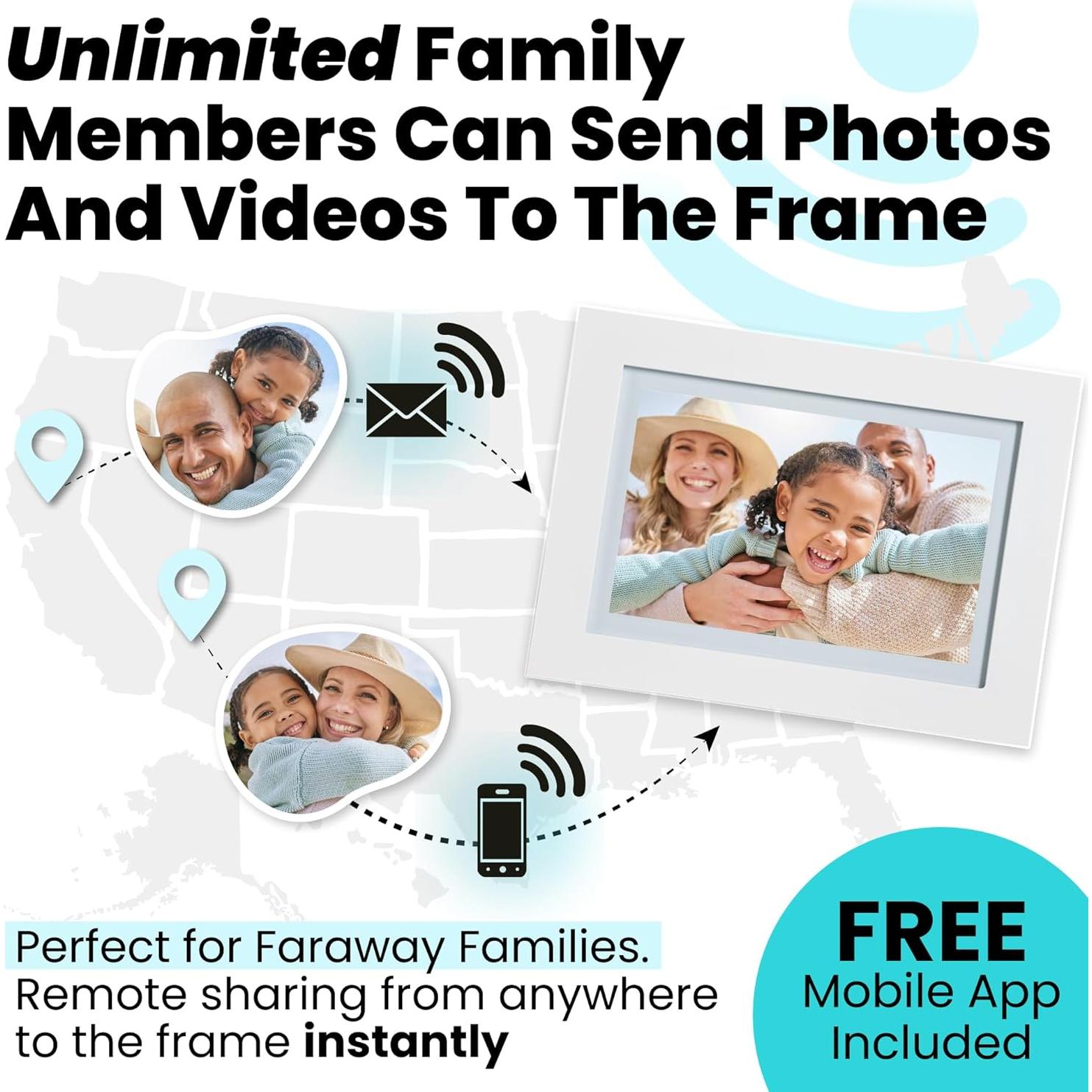 Marco Digital PhotoSpring 10" WiFi Blanco 32GB Pantalla Táctil