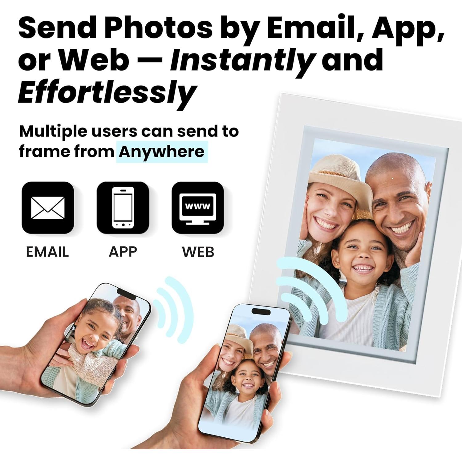 Marco Digital PhotoSpring 10" WiFi Blanco 32GB Pantalla Táctil