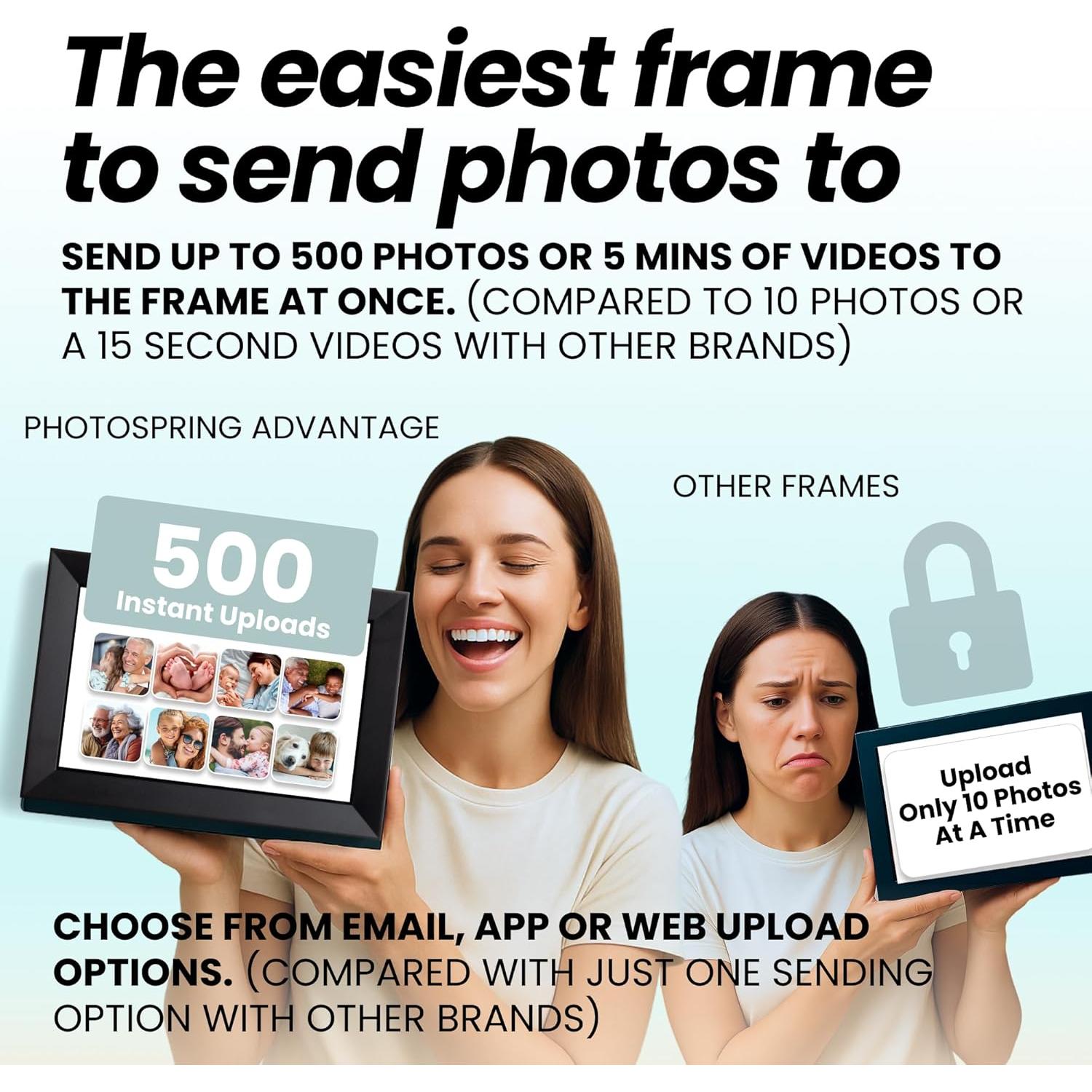 Marco Digital PhotoSpring 10" WiFi Blanco 32GB Pantalla Táctil