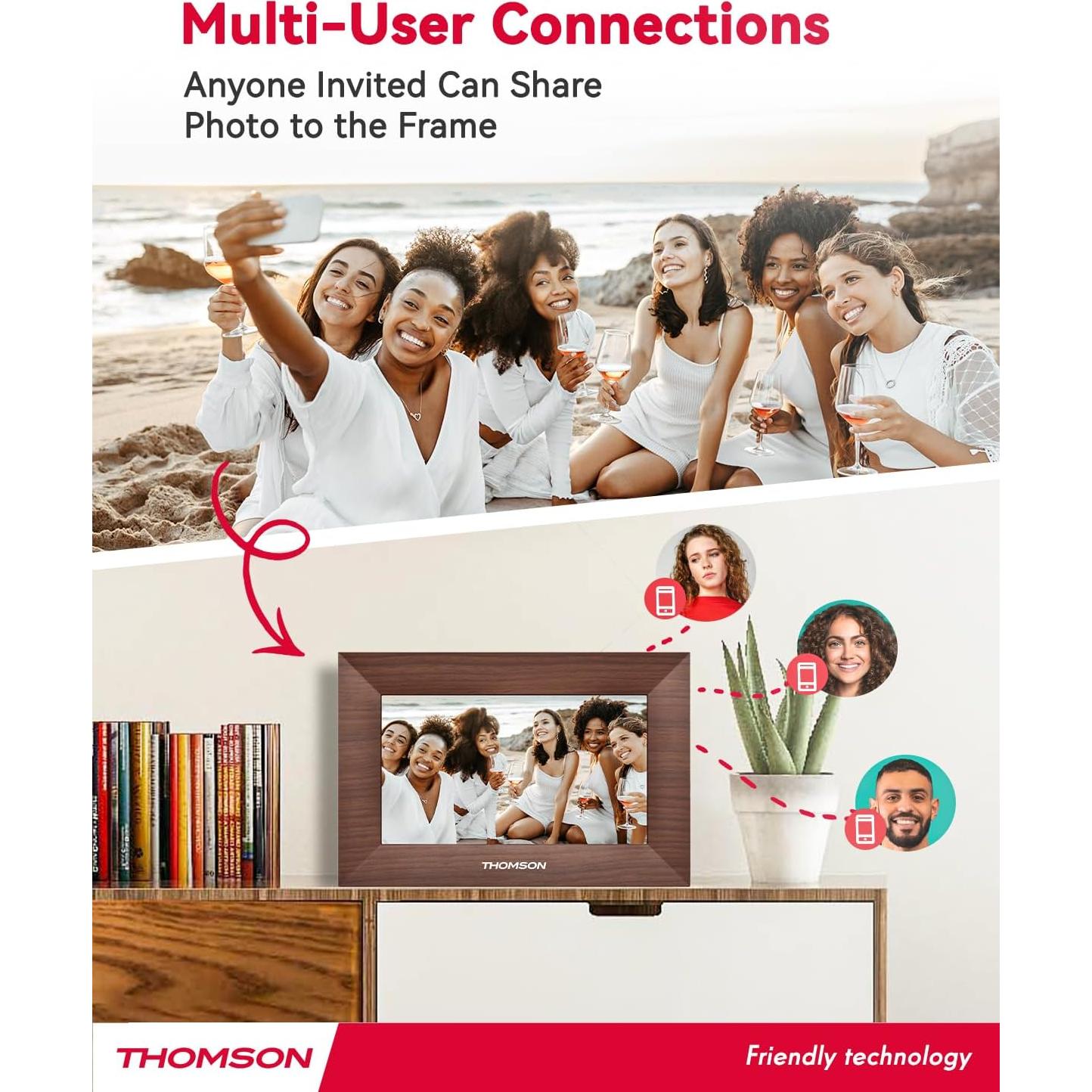 Marco de Fotos Digital WiFi THOMSON 7" 32GB HD IPS Táctil