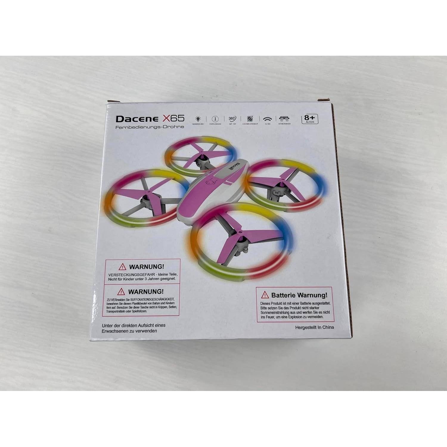 Mini Drone RC Dacene X65 para Niños con LED y Protección