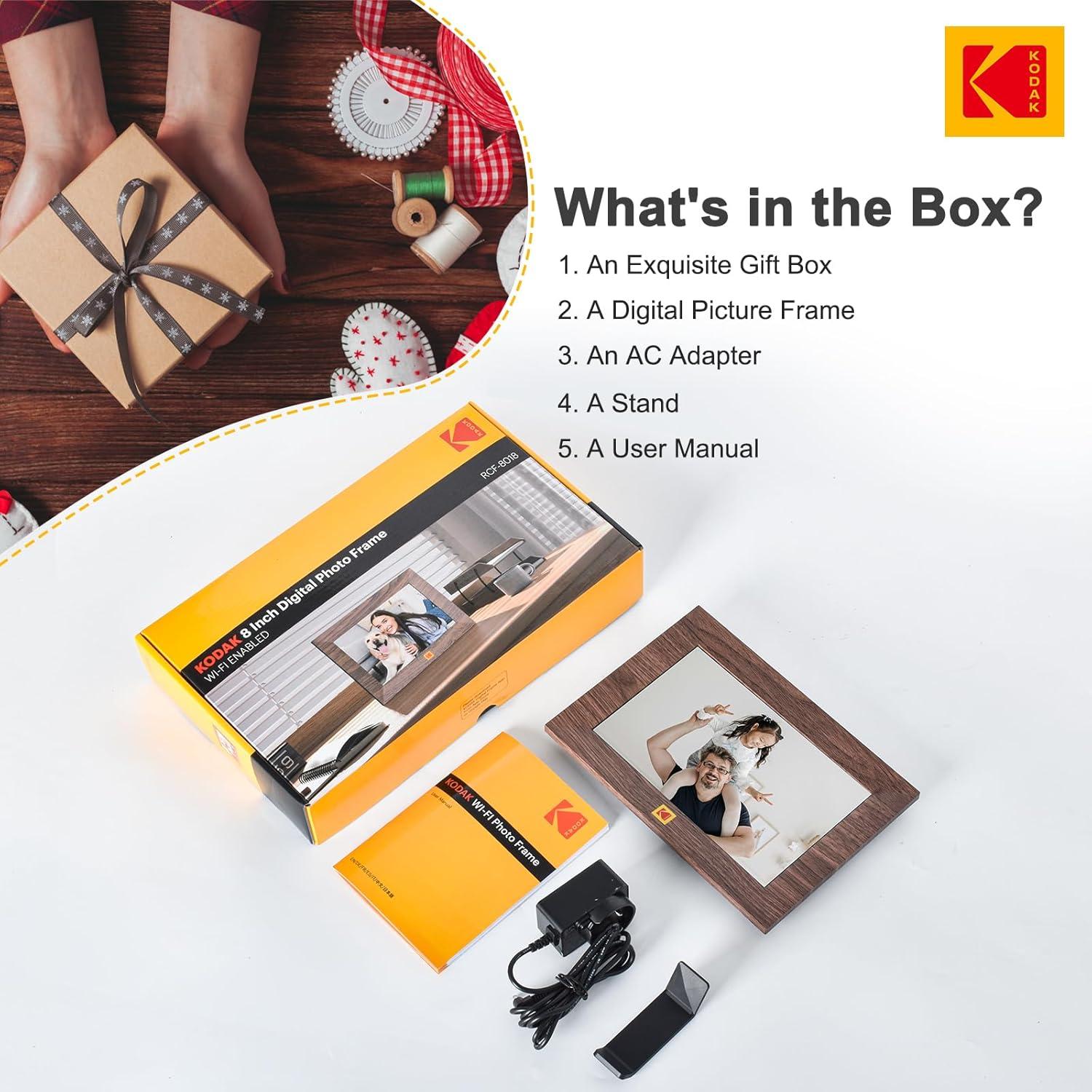 KODAK Marco de Fotos Digital WiFi 8" HD 1280x800 32GB Khaki