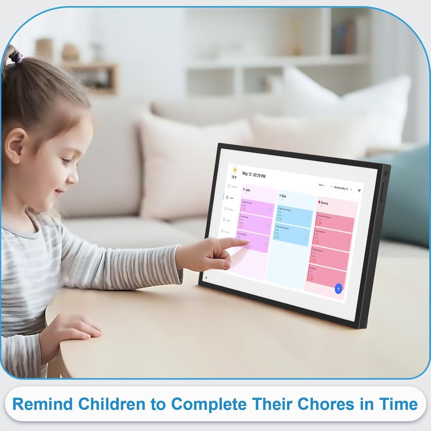 Calendario Digital 10.1" BQQJDD con Marco de Fotos y WiFi