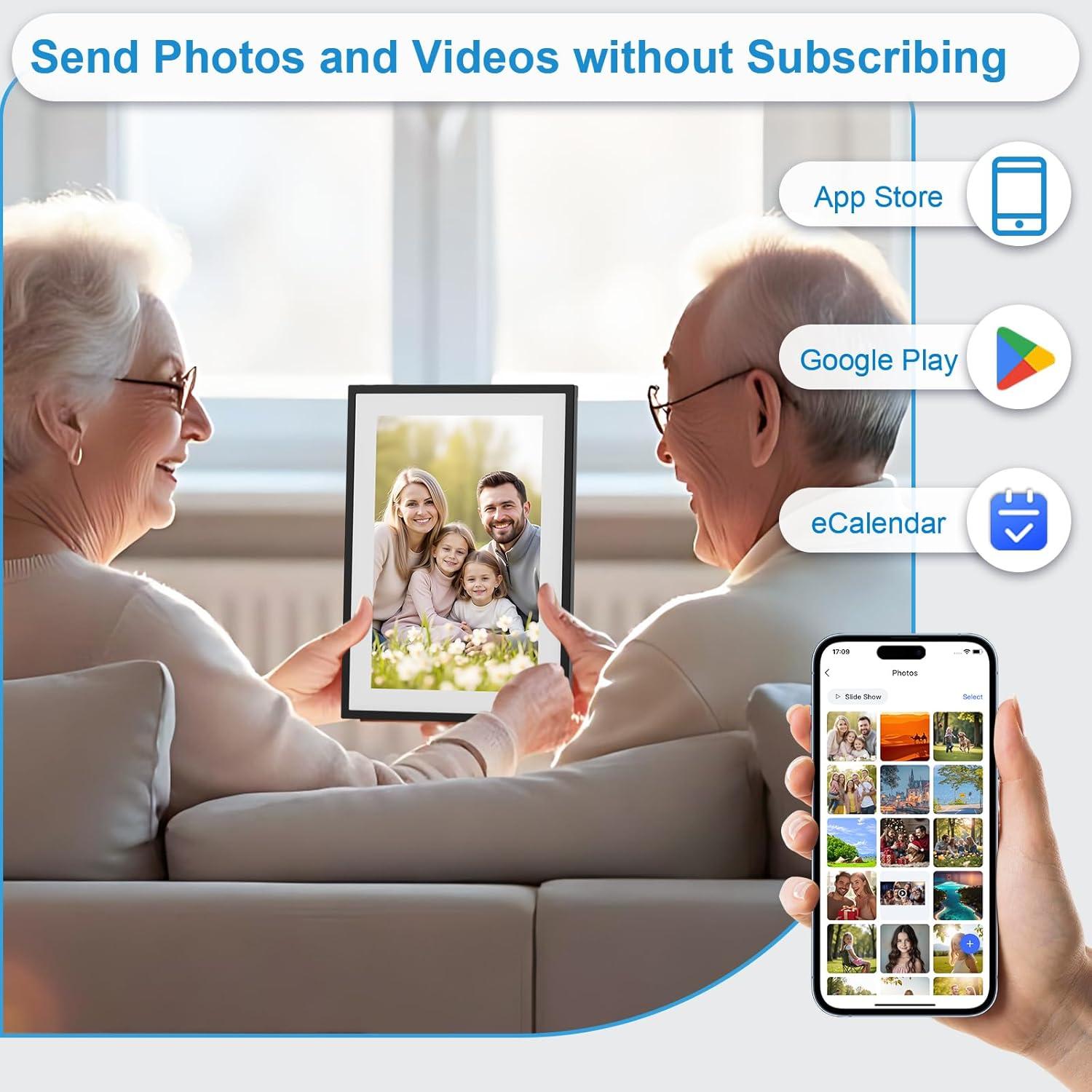Calendario Digital 10.1" BQQJDD con Marco de Fotos y WiFi