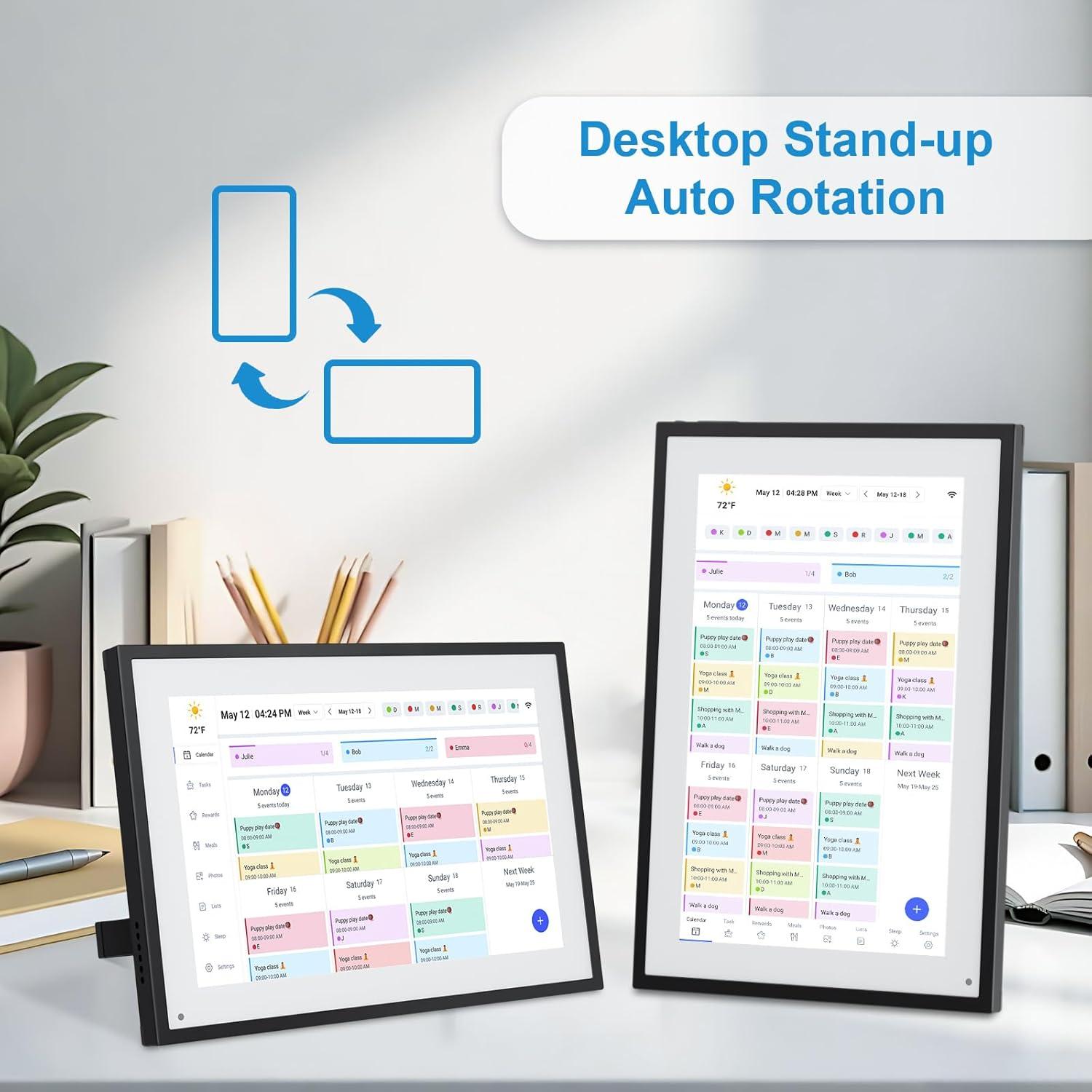 Calendario Digital 10.1" BQQJDD con Marco de Fotos y WiFi