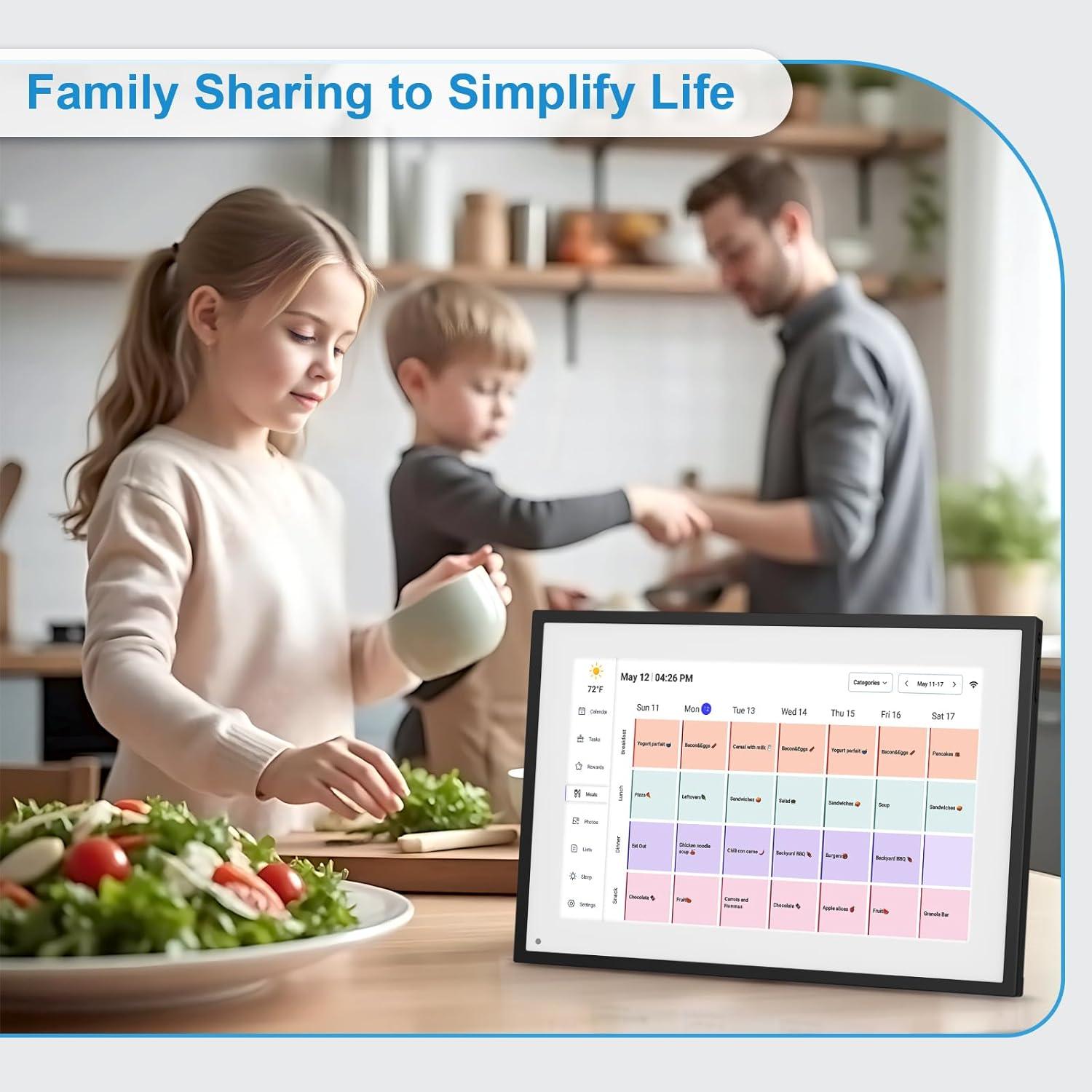 Calendario Digital 10.1" BQQJDD con Marco de Fotos y WiFi
