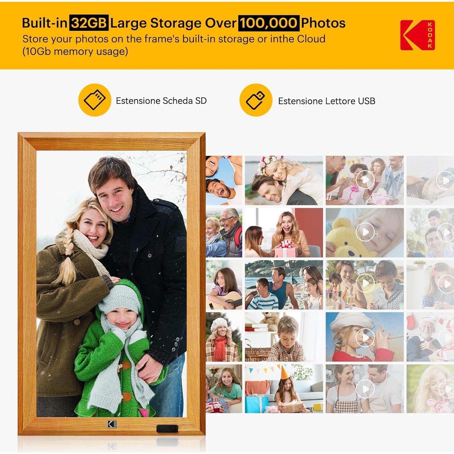 KODAK Marco Digital WiFi 17.3" FHD 1920x1080 32GB Madera