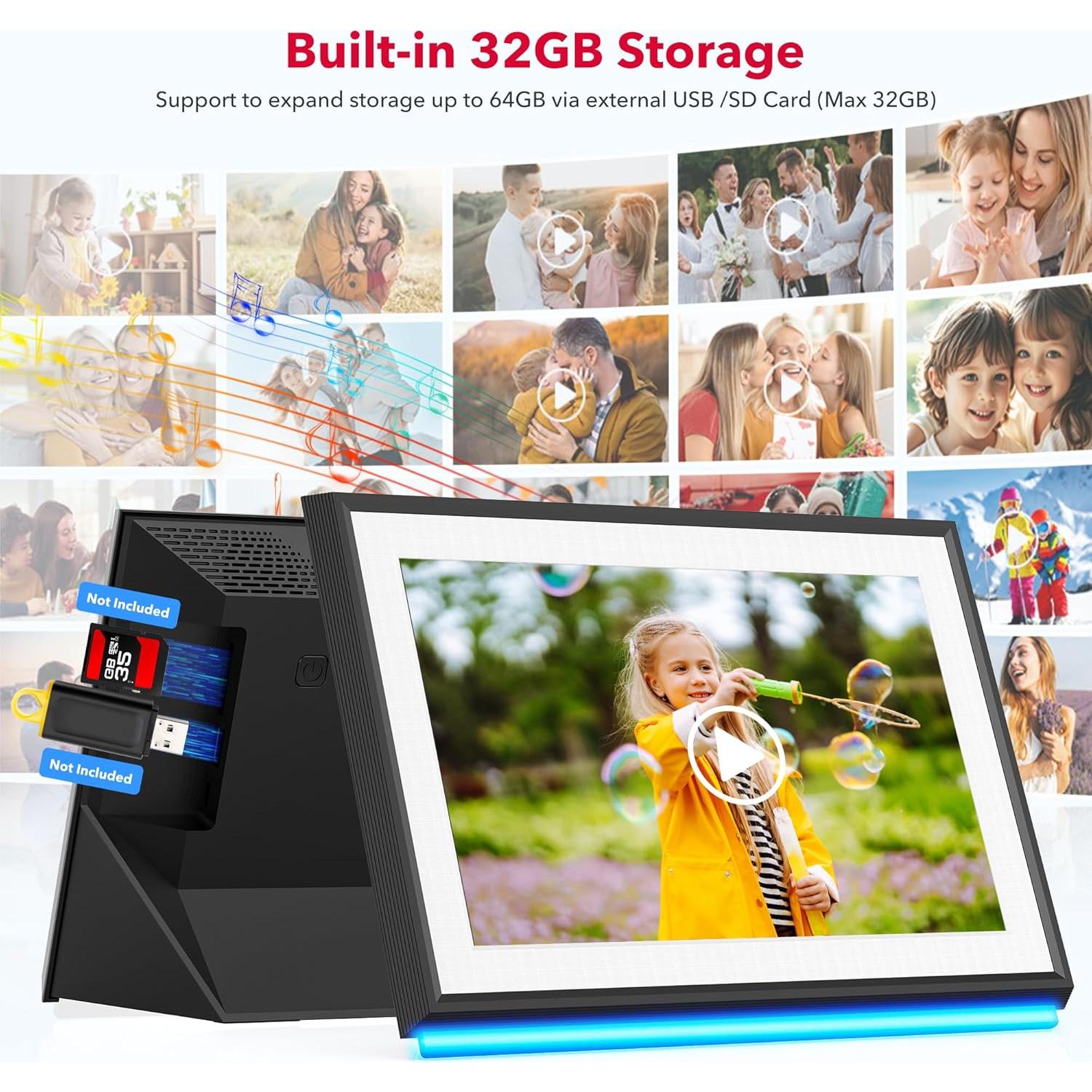 Marco Digital WiFi RCA 10.1" IPS HD 32GB Negro y Blanco