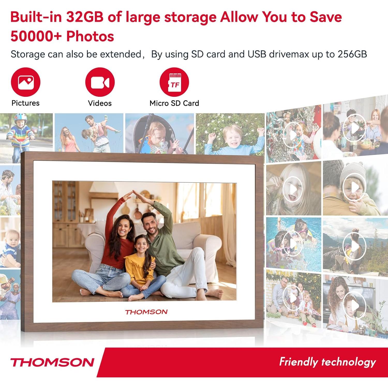 Marco de Fotos Digital THOMSON 10.1" WiFi 32GB Batería 4000mAh