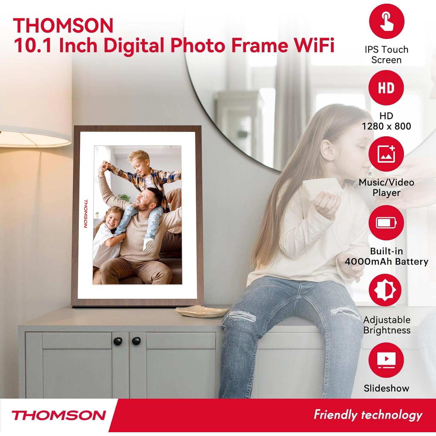 Marco de Fotos Digital THOMSON 10.1" WiFi 32GB Batería 4000mAh